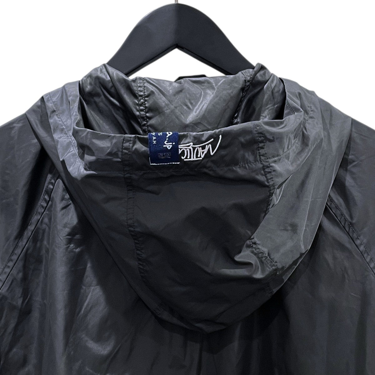 21AW フーデッドナイロンロングコート Nylon Snap Button PET Hood Coat ナイロン スナップボタン PETフードコート 221-1530