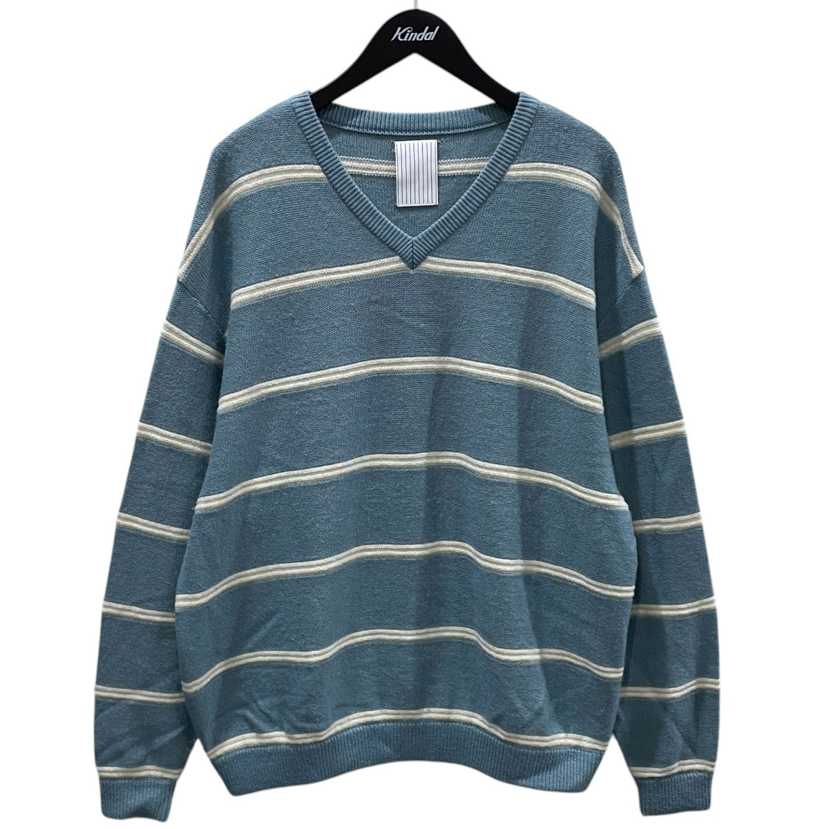 22AW ボーダー柄Vネックニットセーター BORDER V NECK ボーダー ブイネック SFCFW22KN02