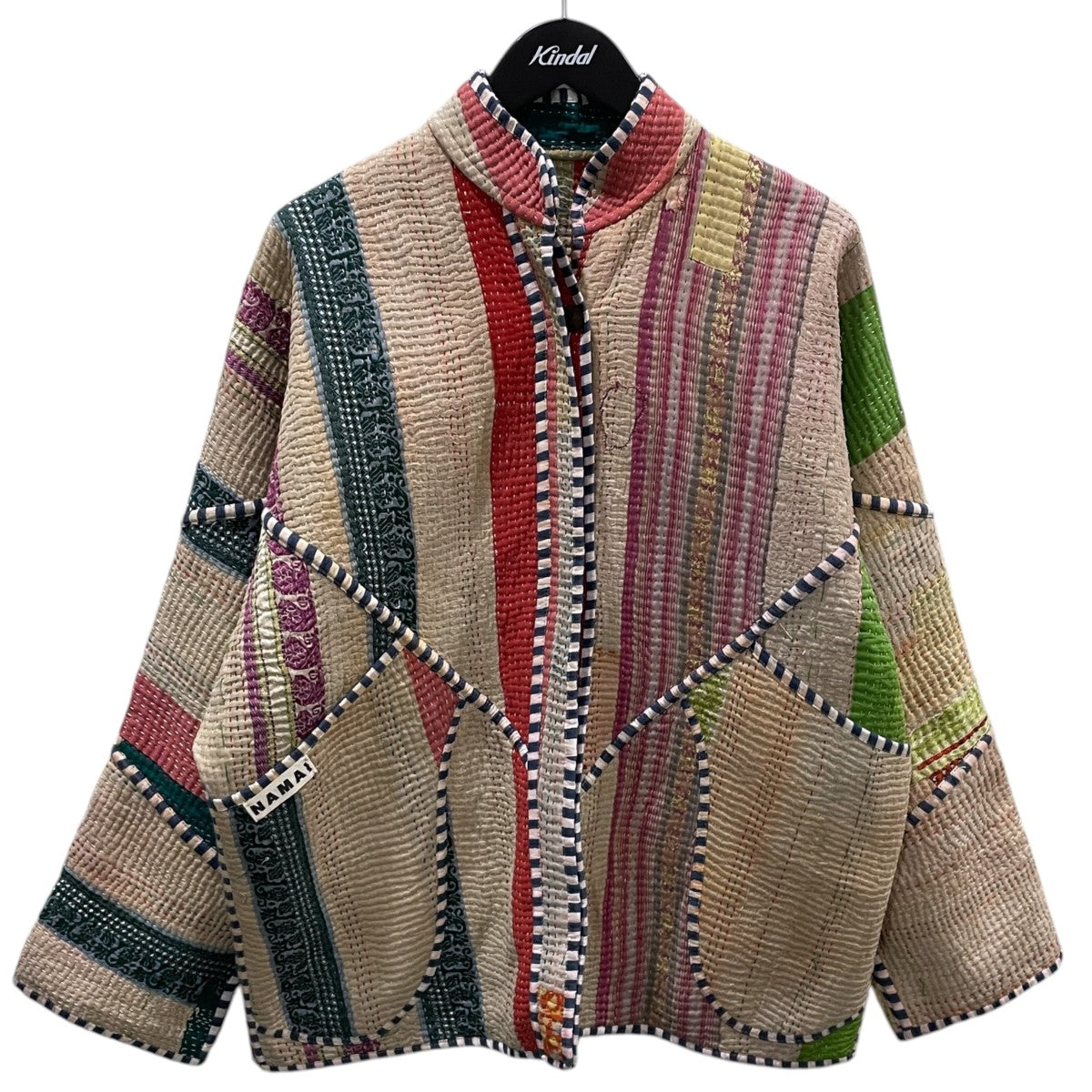 リバーシブルカンタキルトジャケット The Ladhiya Quilted Patchwork Kantha Jacket 1点物 4110400056