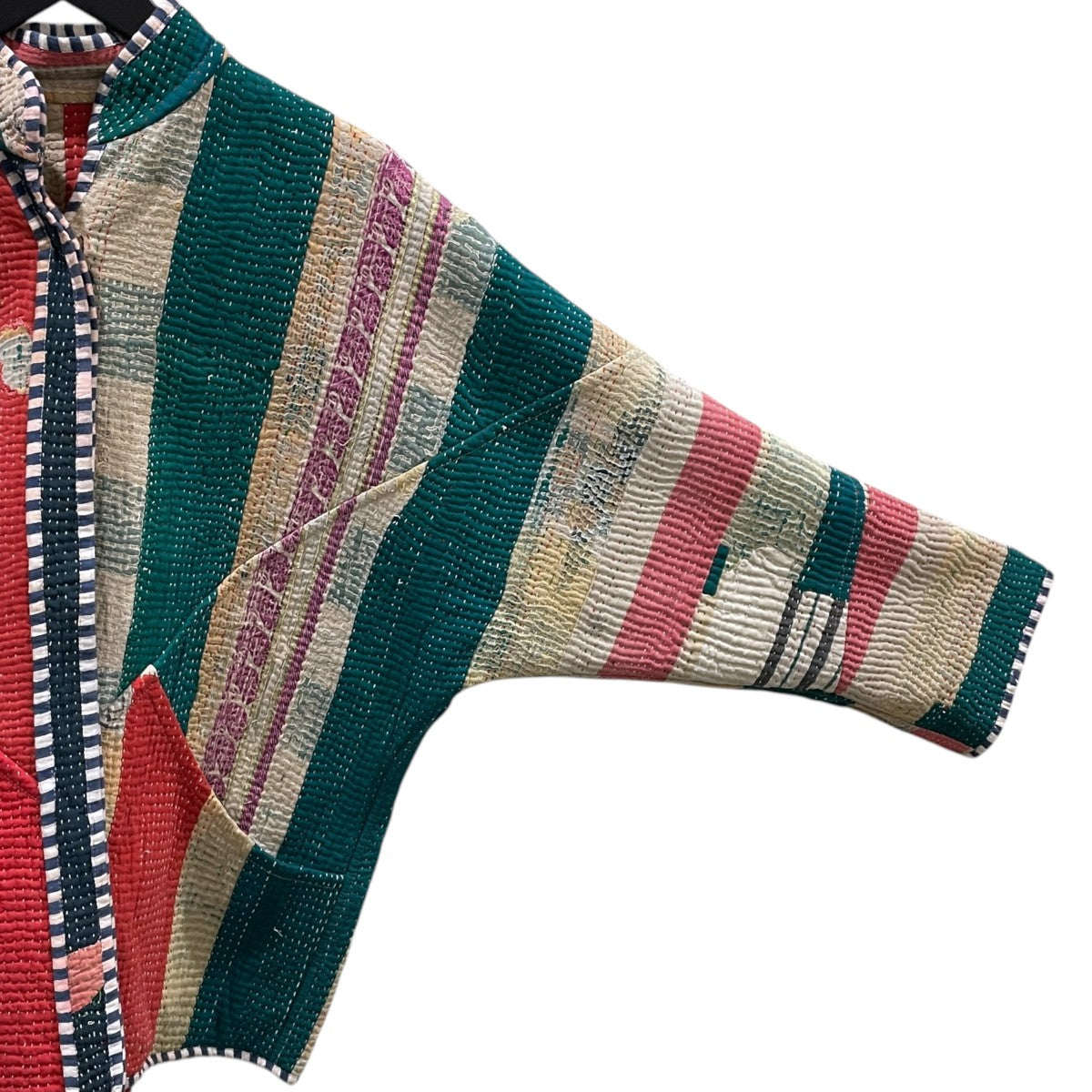 リバーシブルカンタキルトジャケット The Ladhiya Quilted Patchwork Kantha Jacket 1点物 4110400056