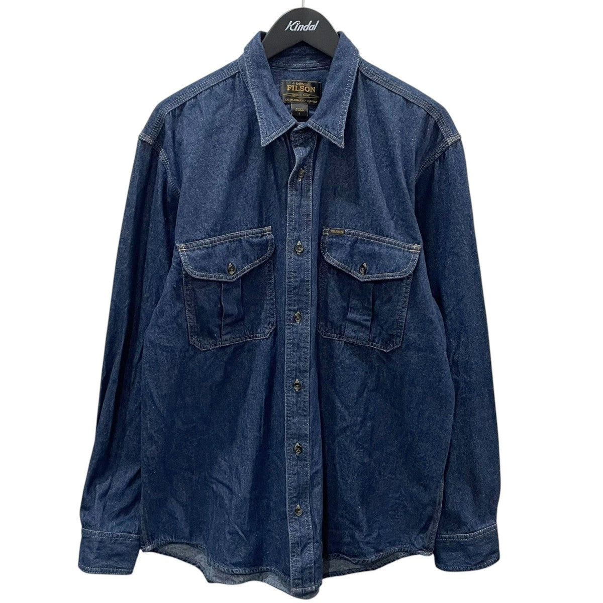 FILSON リンスインディゴ加工デニムシャツ Denim Guide Shirt デニムガイドシャツ 20291981 古着・中古-1枚目のアイテム画像