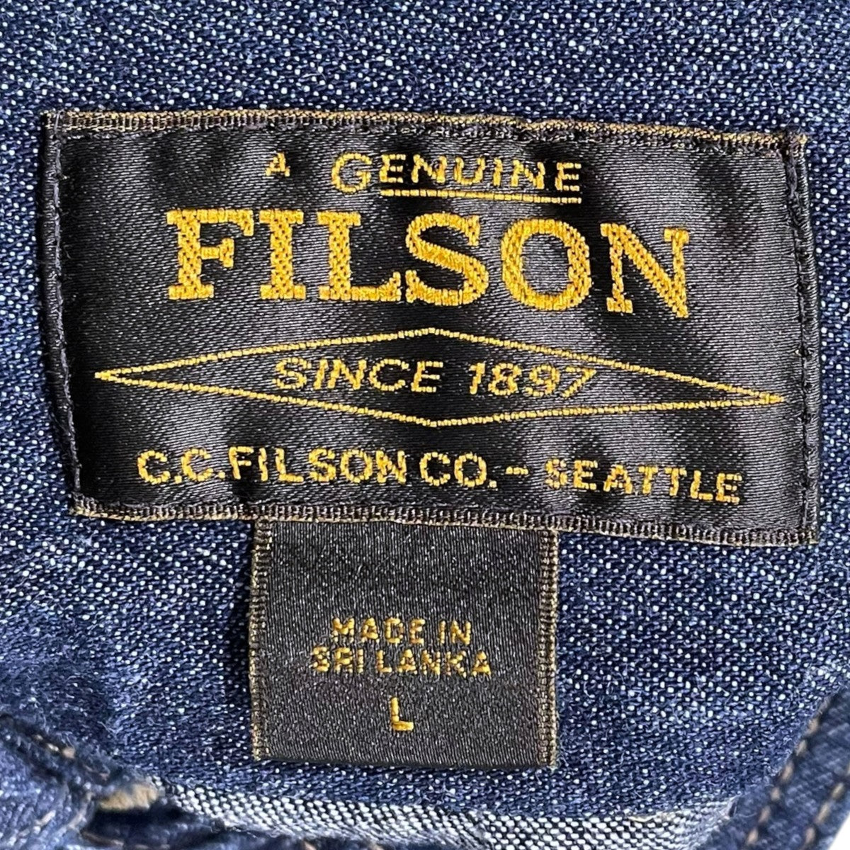 FILSON リンスインディゴ加工デニムシャツ Denim Guide Shirt デニムガイドシャツ 20291981 古着・中古-5枚目のアイテム画像