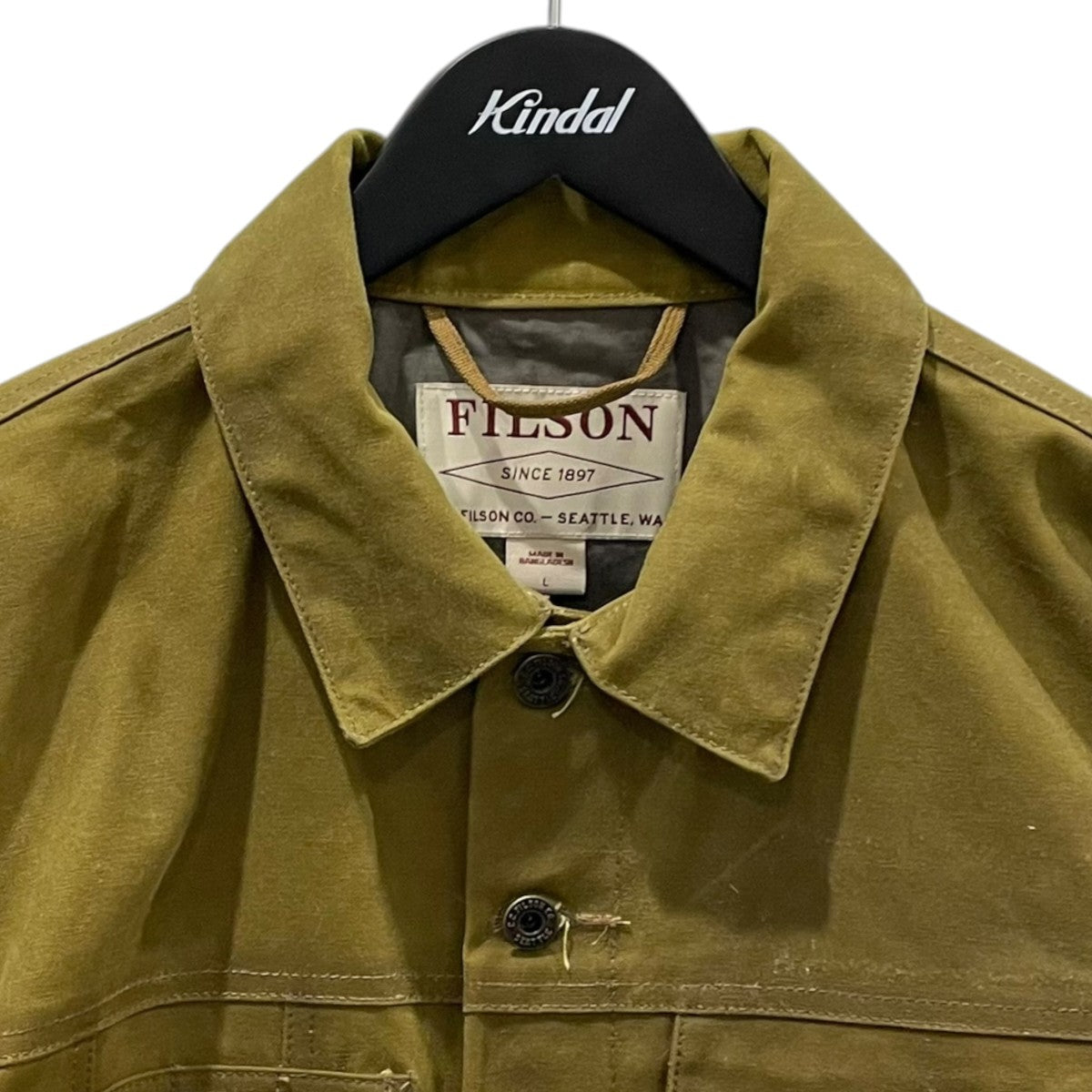 FILSON オイルドジャケット Tin Cloth Short Lined Cruiser Jacket ティンクロス ショート ラインド クルーザージャケット 20232828 古着・中古-3枚目のアイテム画像