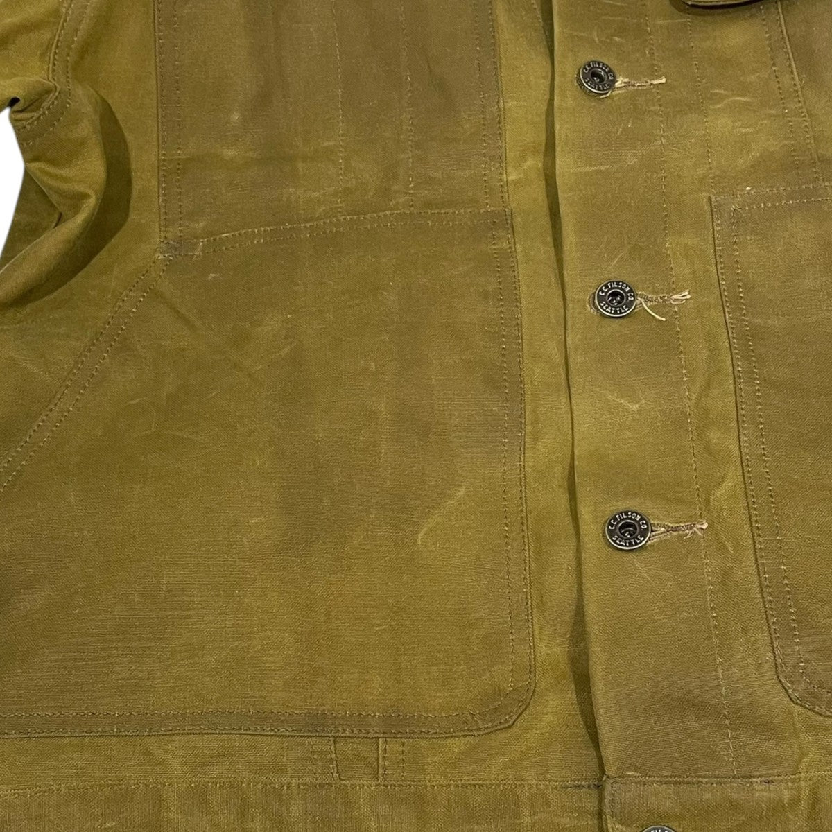 FILSON オイルドジャケット Tin Cloth Short Lined Cruiser Jacket ティンクロス ショート ラインド クルーザージャケット 20232828 古着・中古-5枚目のアイテム画像