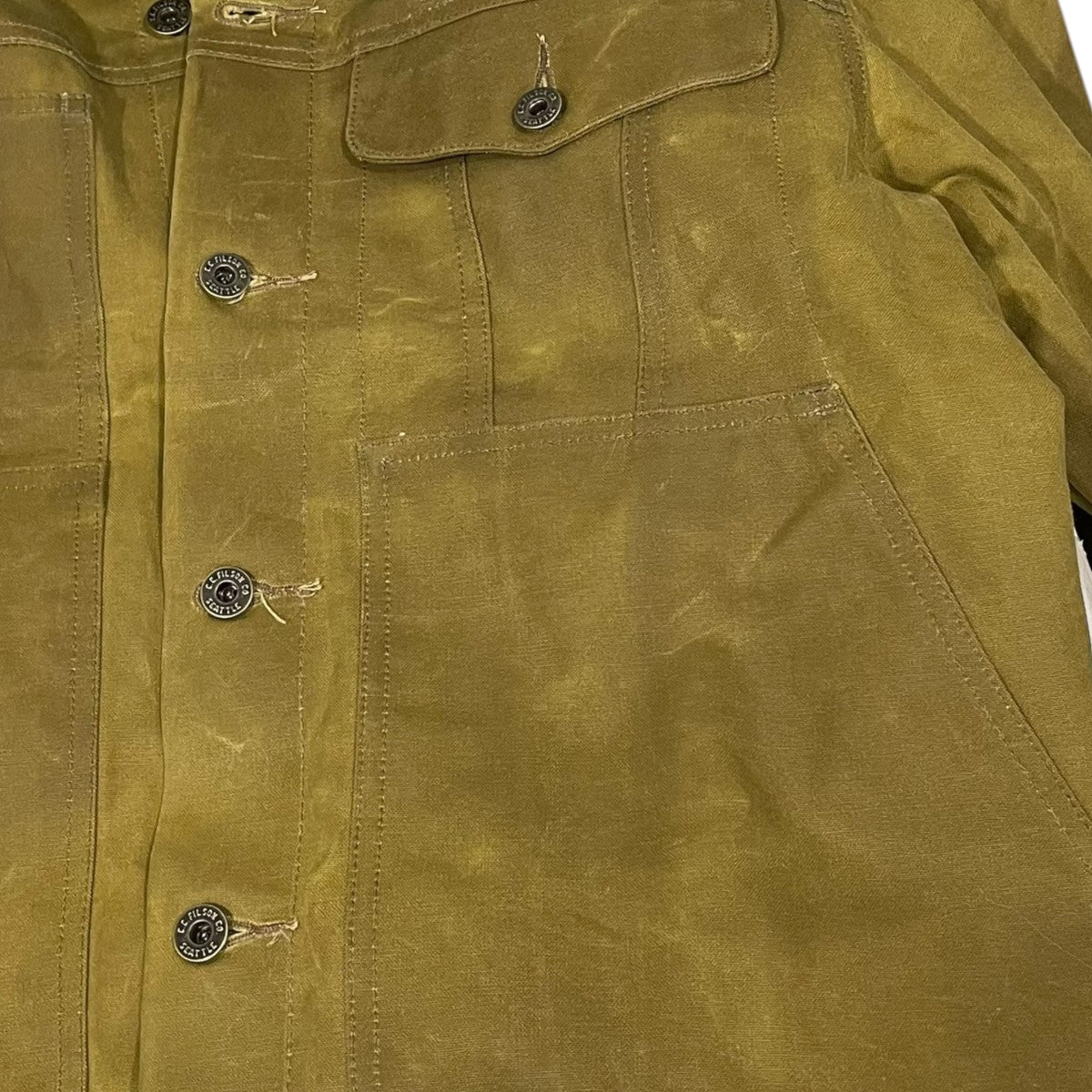 FILSON オイルドジャケット Tin Cloth Short Lined Cruiser Jacket ティンクロス ショート ラインド クルーザージャケット 20232828 古着・中古-6枚目のアイテム画像