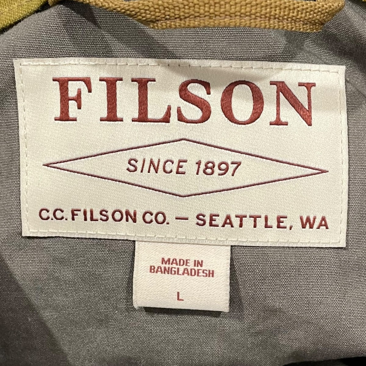 FILSON オイルドジャケット Tin Cloth Short Lined Cruiser Jacket ティンクロス ショート ラインド クルーザージャケット 20232828 古着・中古-7枚目のアイテム画像