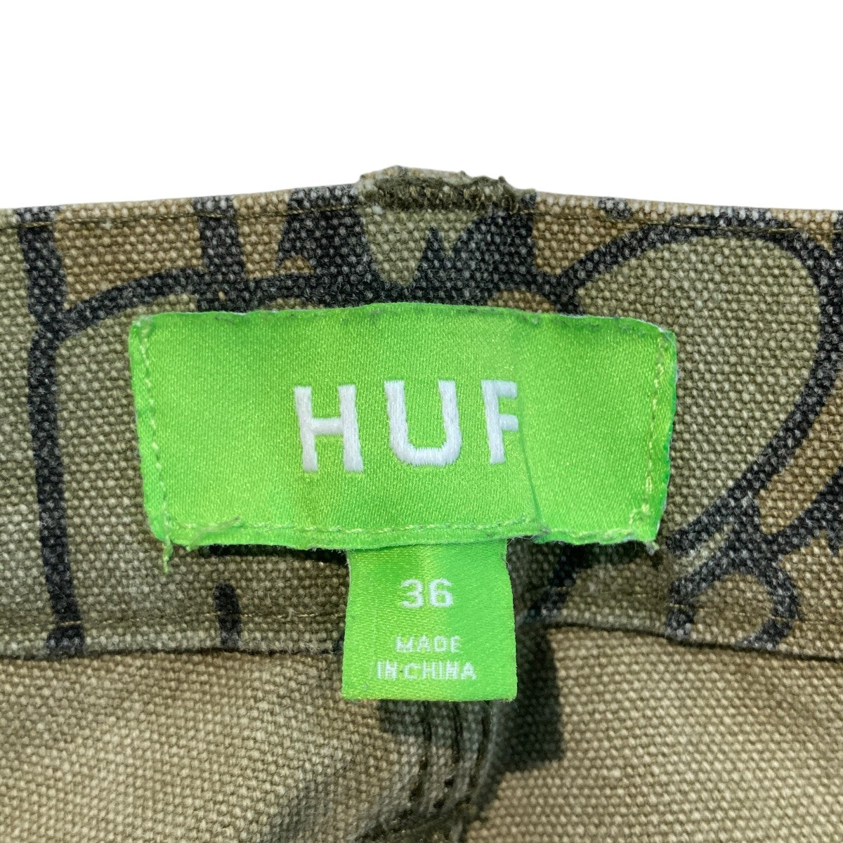 HUF GILMAN DOUBLE KNEE CAMO PANTパンツPT00253 古着・中古-5枚目のアイテム画像