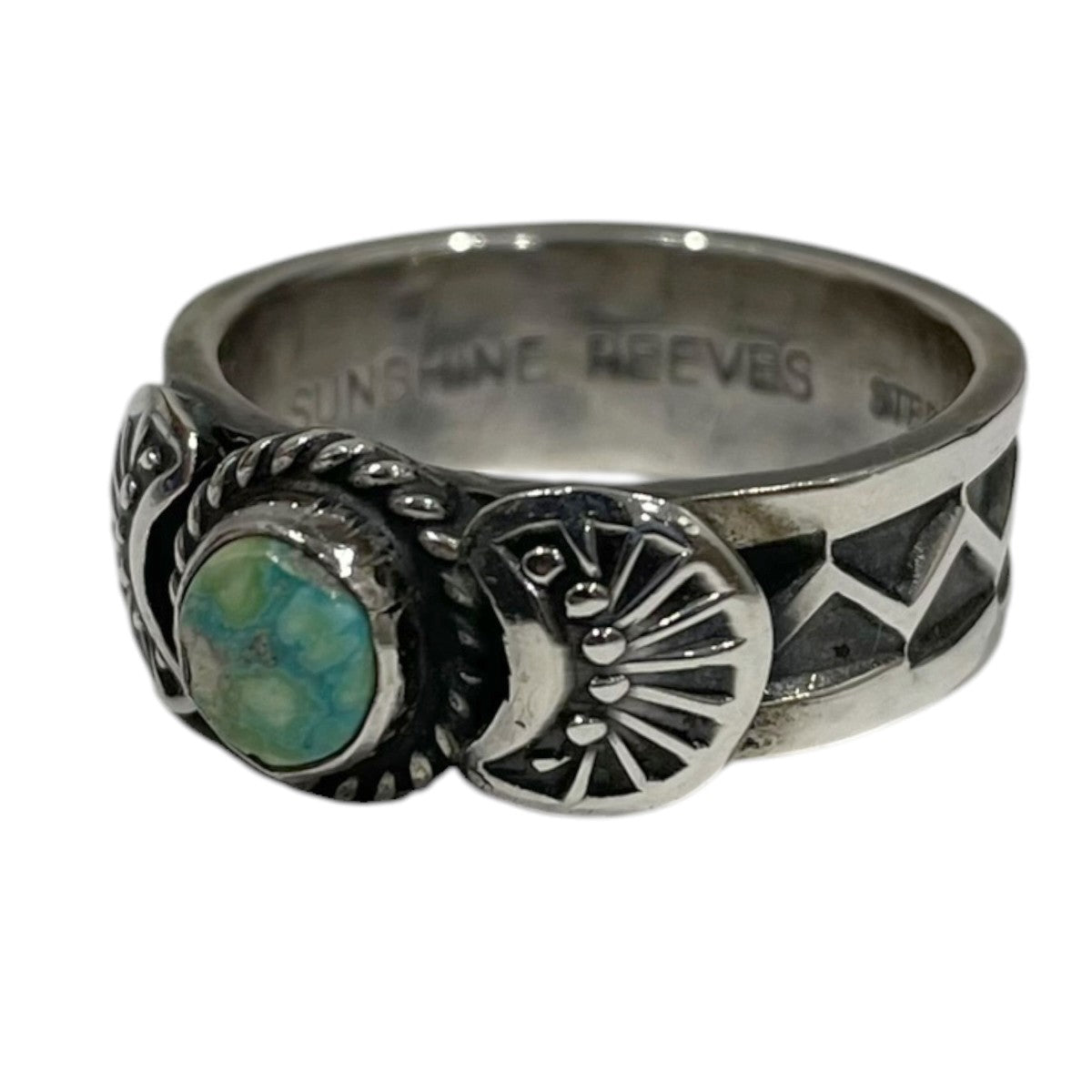 インディアンジュエリー ターコイズリング Sunshine Reeves サンシャイン・リーブス Navajo ナバホ族 古着・中古-1枚目のアイテム画像