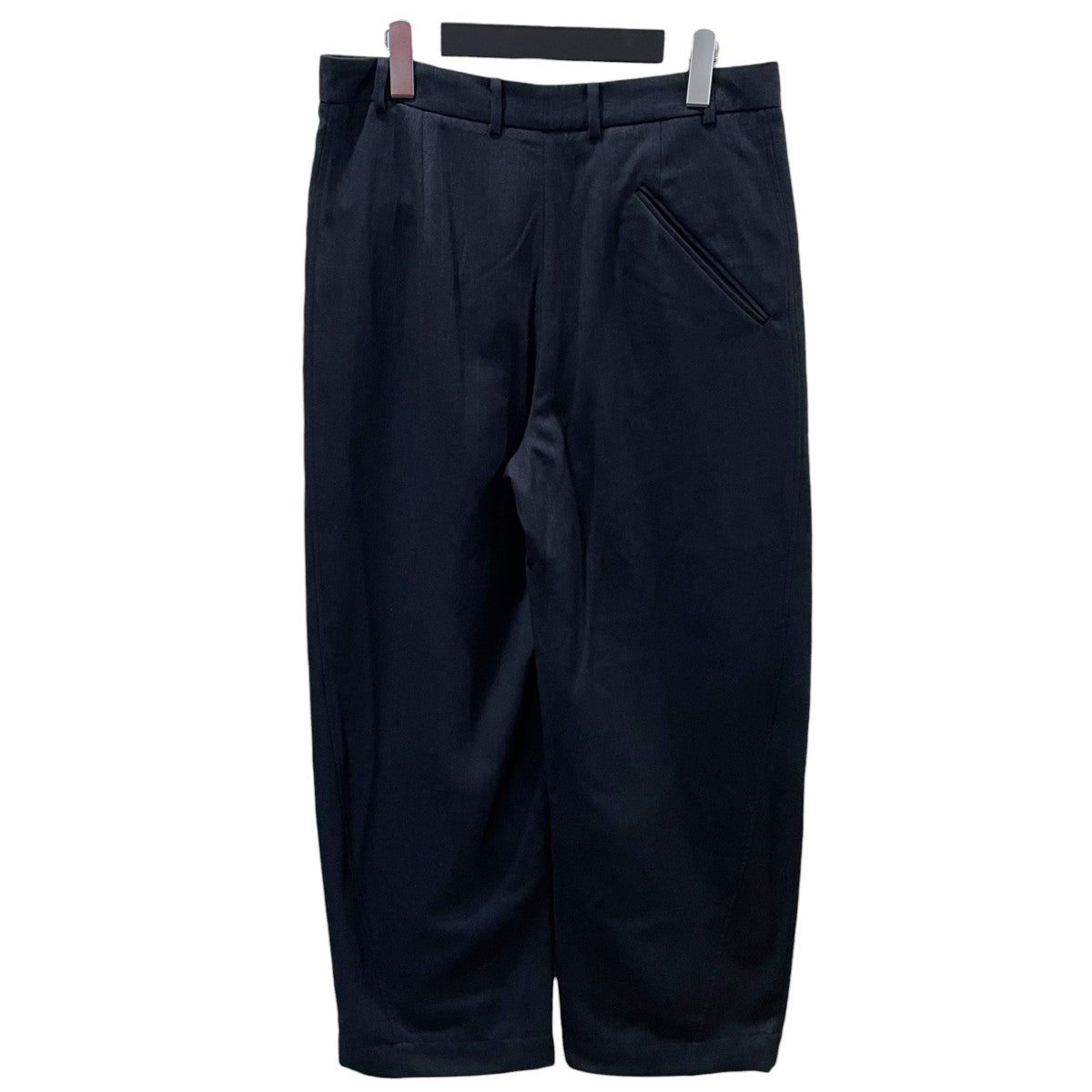 ストライプ柄パンツ Curved trousers カーブトラウザー