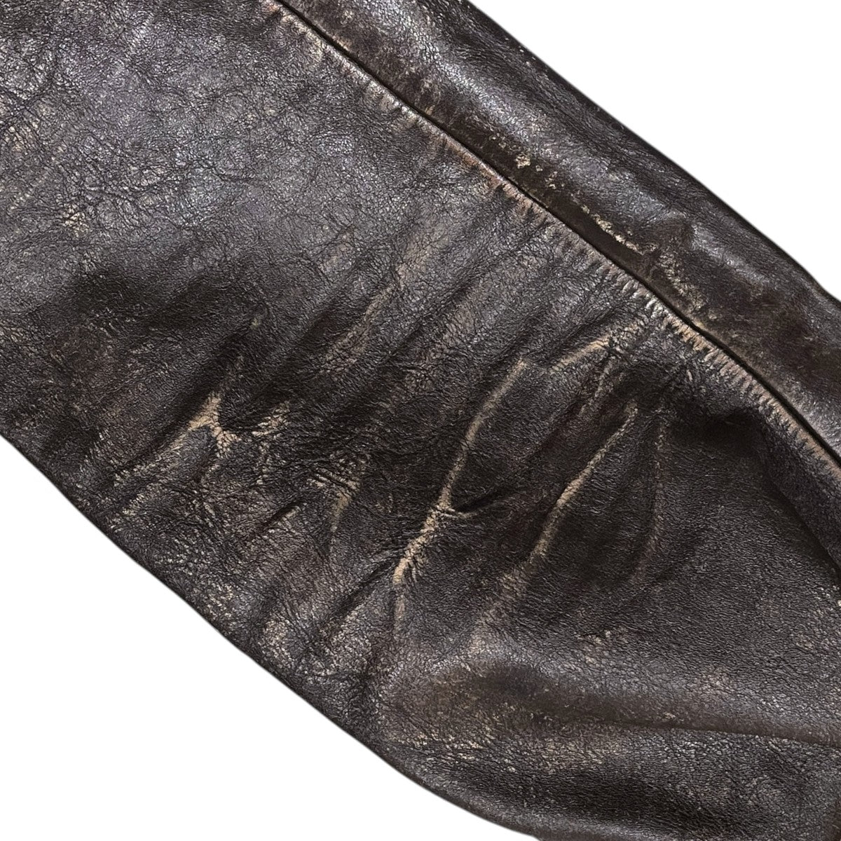 ヴィンテージ加工フライトジャケット Shearling-Collar Leather Flight Jacket シアリングカラー レザーフライトジャケット 782P05095001
