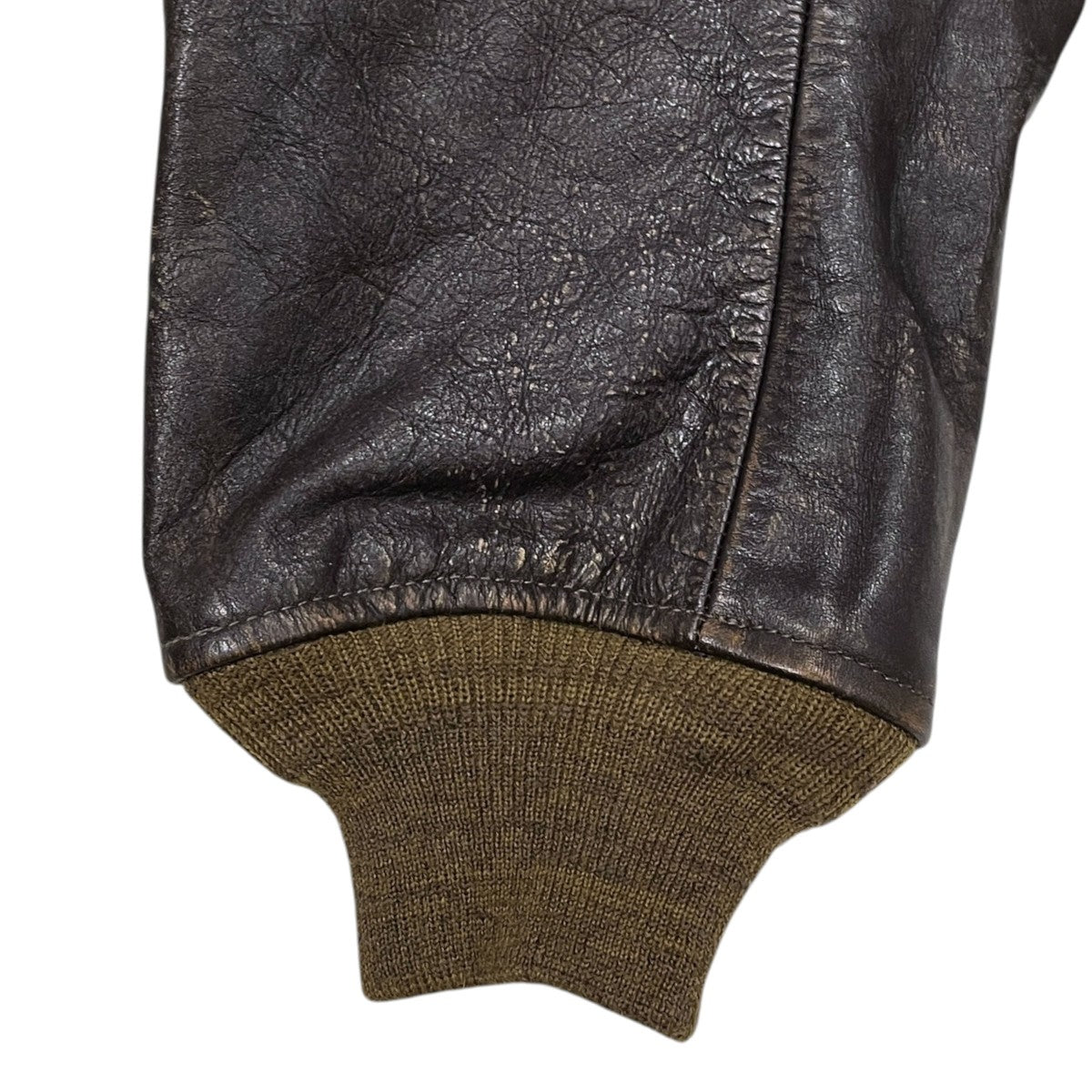 ヴィンテージ加工フライトジャケット Shearling-Collar Leather Flight Jacket シアリングカラー レザーフライトジャケット 782P05095001