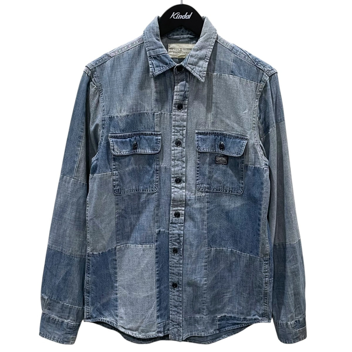 DENIM ＆ SUPPLY RALPH LAUREN パッチワークデニムワークシャツ 古着・中古-1枚目のアイテム画像