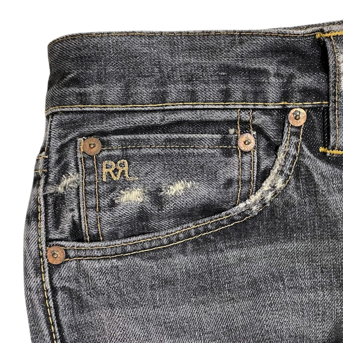 RRL デニムパンツ JAPAN WOVEN STRAIGHT LEG FIT ジャパンウーヴン ストレートレッグフィット 古着・中古-5枚目のアイテム画像