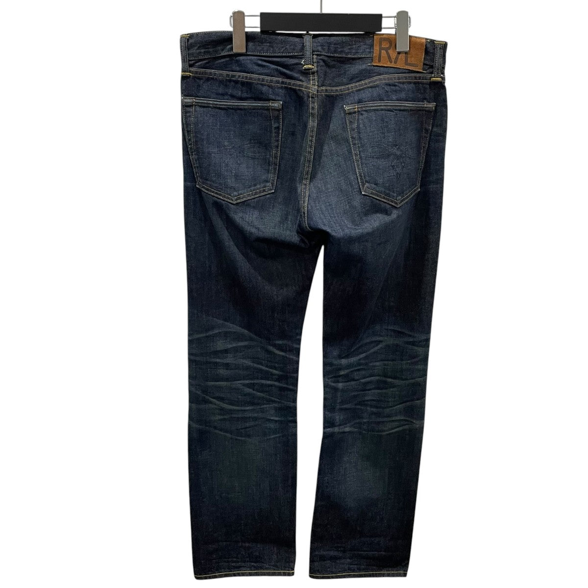 RRL ウォッシュ加工デニムパンツ AMERICAN WOVEN LOW STRAIGHT STILL WATER WASH 2 アメリカンウーヴン ローストレート R154RB09 古着・中古-2枚目のアイテム画像