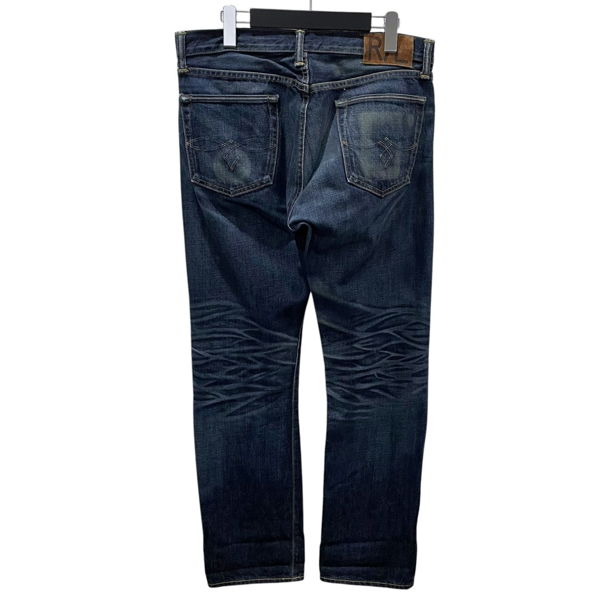 RRL ヴィンテージ加工デニムパンツ SHUTTLE WOVEN LOW STRAIGHT シャトル ウーヴン ローストレート 古着・中古-2枚目のアイテム画像