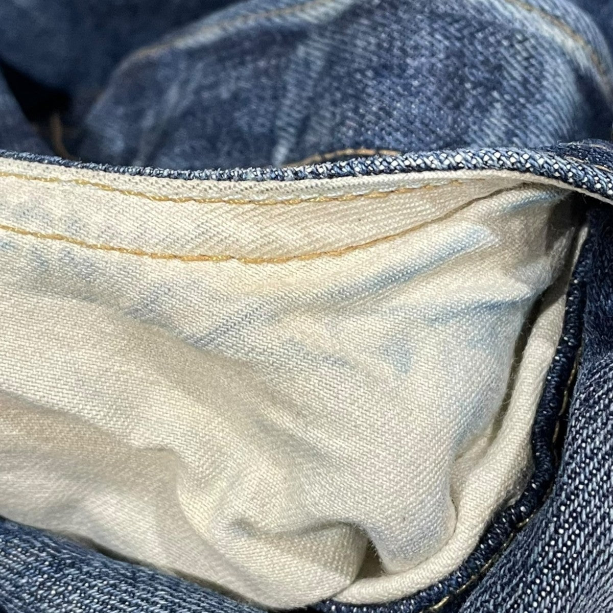 RRL ヴィンテージ加工デニムパンツ SHUTTLE WOVEN LOW STRAIGHT シャトル ウーヴン ローストレート 古着・中古-5枚目のアイテム画像