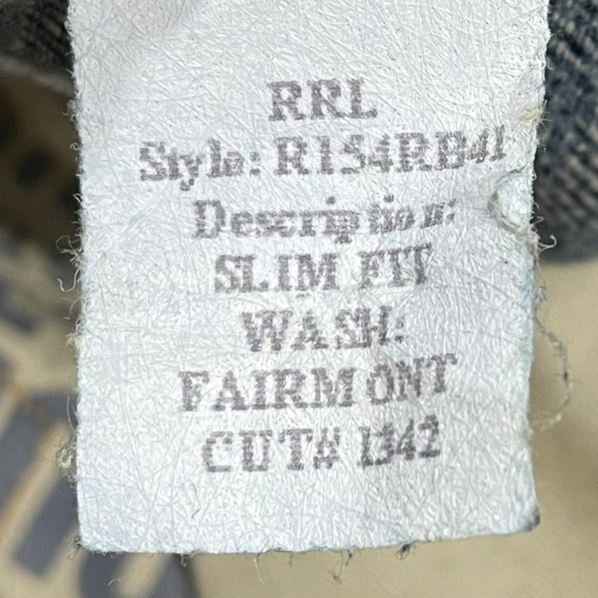 RRL 加工デニムパンツ Slim Fit Fairmont Selvedge Denim Jeans JAPAN WOVEN スリムフィット スリムフィット セルビッジ ジーンズ ジャパン ウーヴン 古着・中古-10枚目のアイテム画像