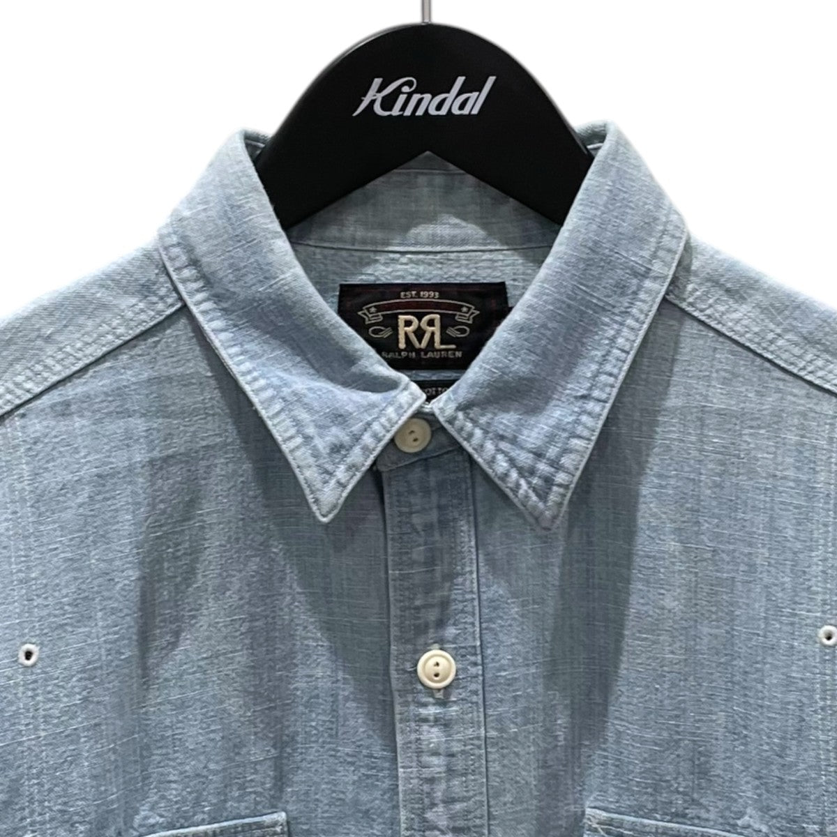 RRL コットン ヘンプ デニムシャツ 古着・中古-3枚目のアイテム画像