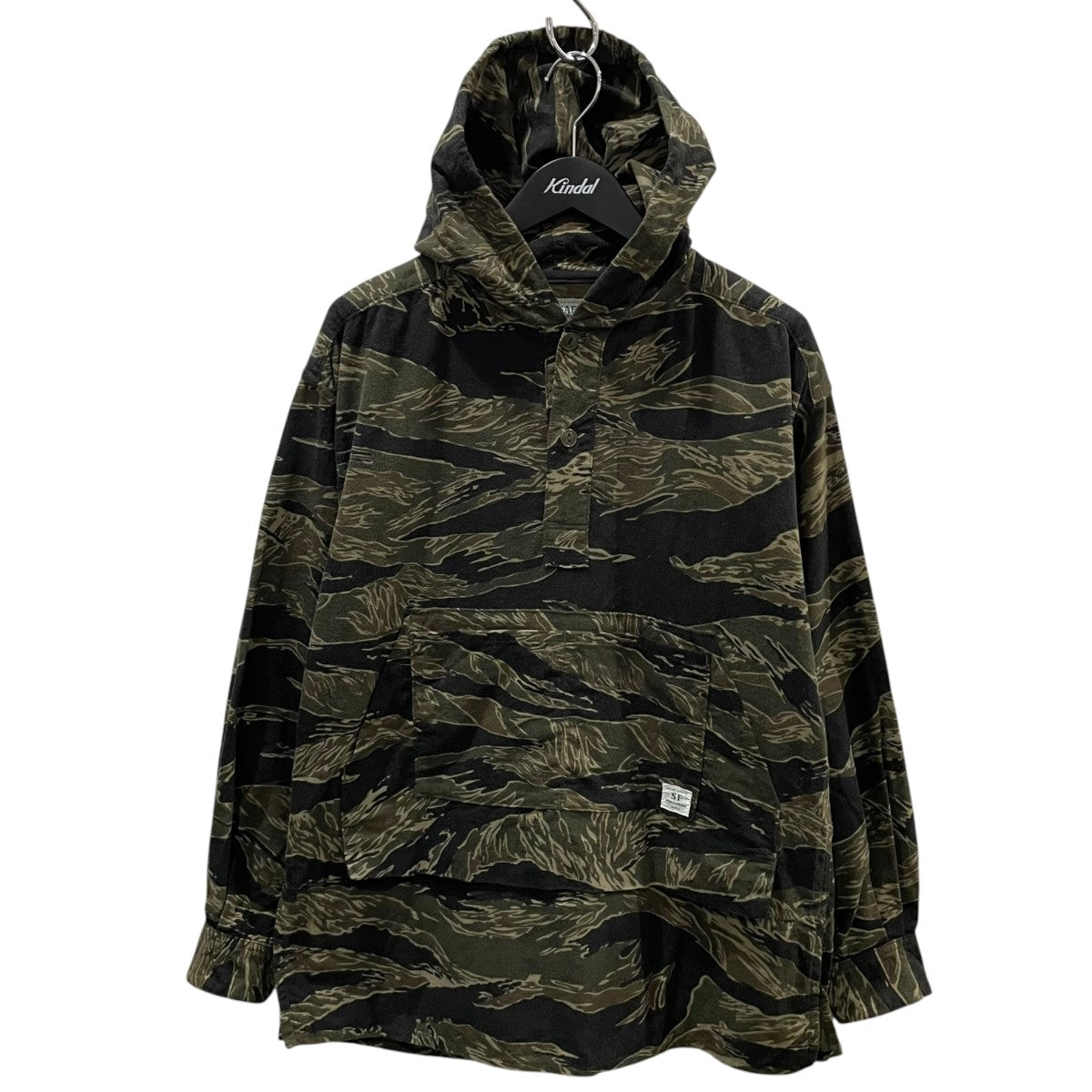 20AW タイガーカモ柄フランネルアノラックパーカー Landscaper Shell Bud Half Flannel Tiger Camo ランドスケーパーシェルバドハーフ SF-201715