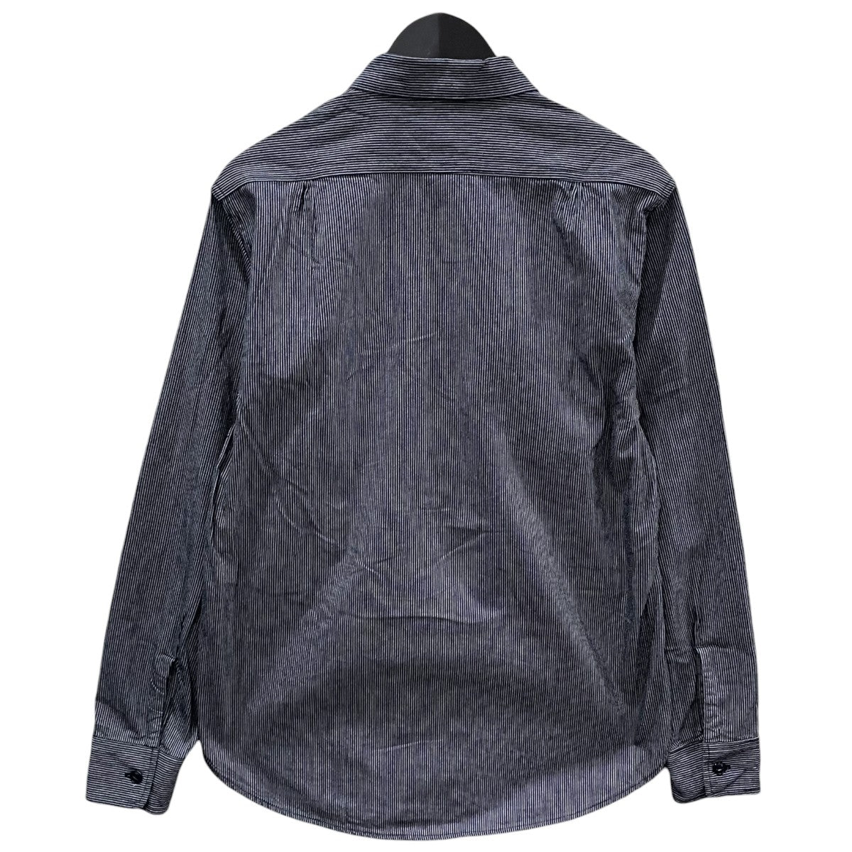 SASSAFRAS ストライプ柄シャツ Diggin Shirt 5oz Indigo Stripe ディギン シャツ ファイブオンス インディゴ ストライプ 古着・中古-2枚目のアイテム画像