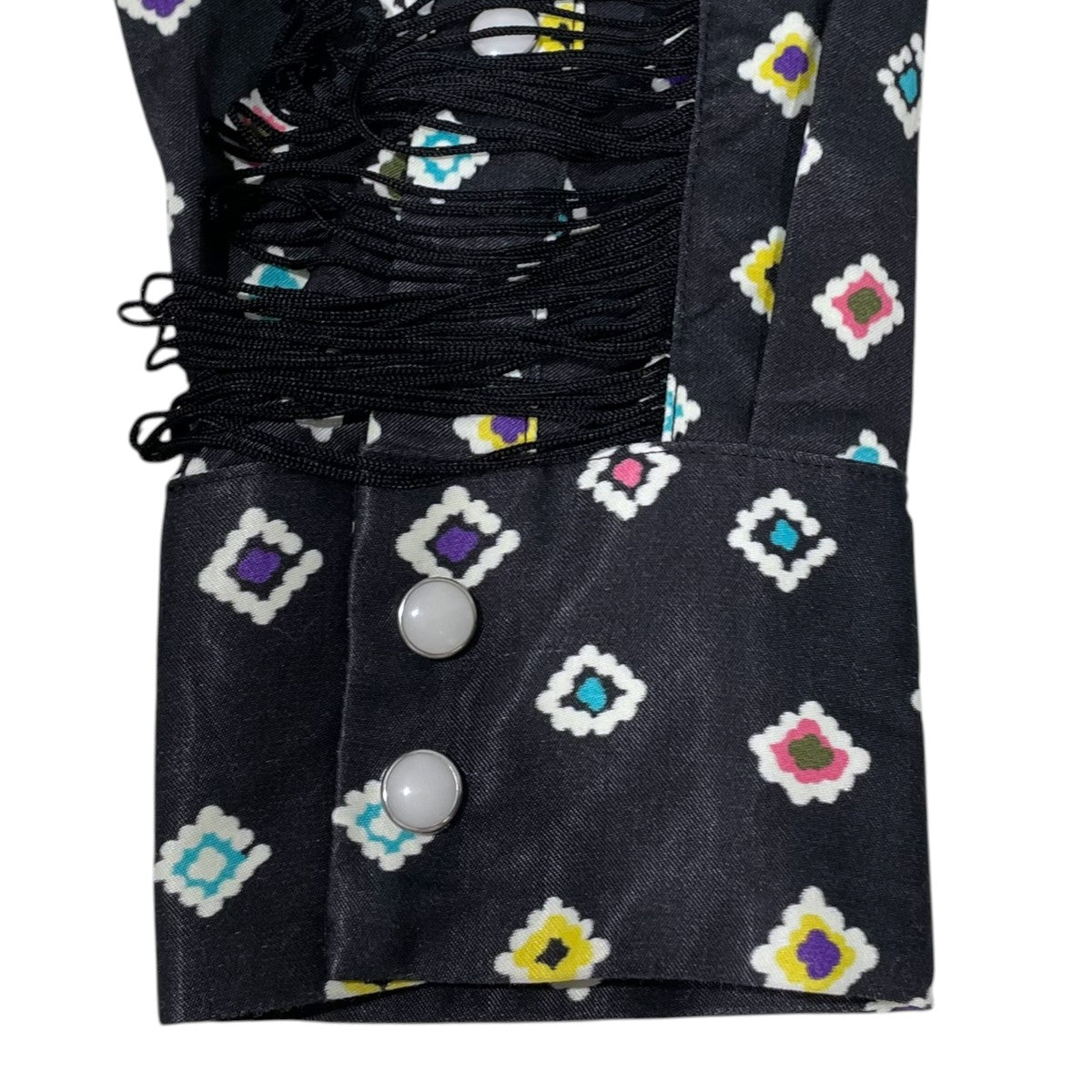 Needles 21SS オープンカラーシャツ Fringe Cowboy Shirt フリンジカウボーイシャツ GL081 古着・中古-4枚目のアイテム画像