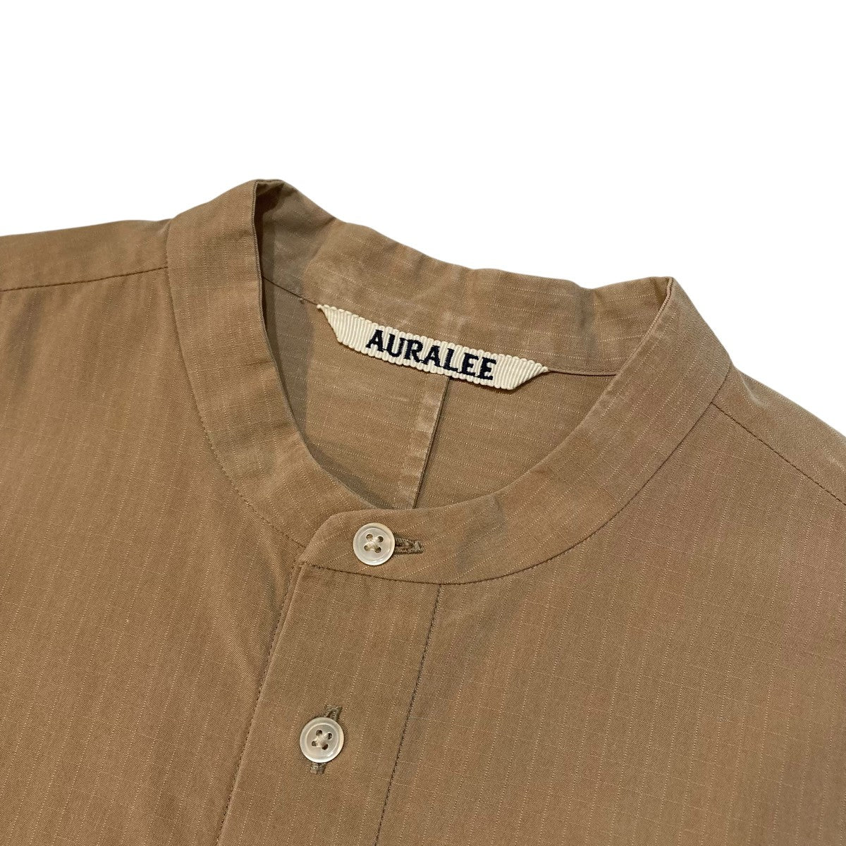 AURALEE WASHED FINX RIPSTOP CHAMBRAY半袖シャツA21SS06FL 古着・中古-3枚目のアイテム画像