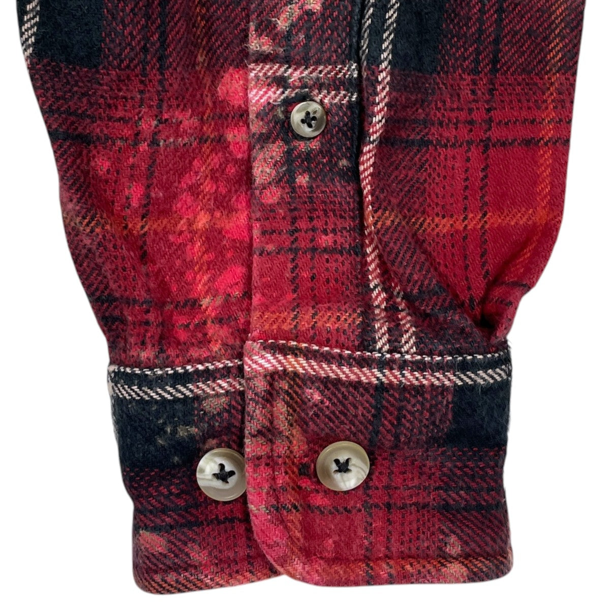 ダメージ加工フーデッドチェック柄シャツ DAMAGE CHECK HOODIE SHIRT ダメージチェックフーディシャツ