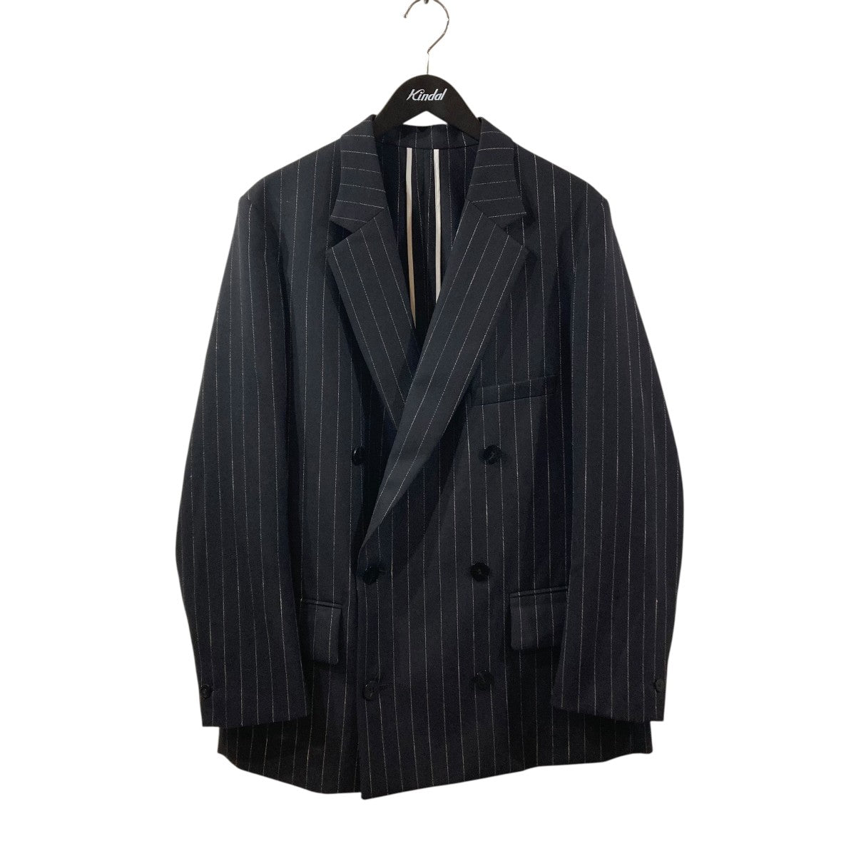 OVERCOAT DOUBLE BREASTED JACKETストライプダブルジャケットF25J04-DWWS 古着・中古-1枚目のアイテム画像