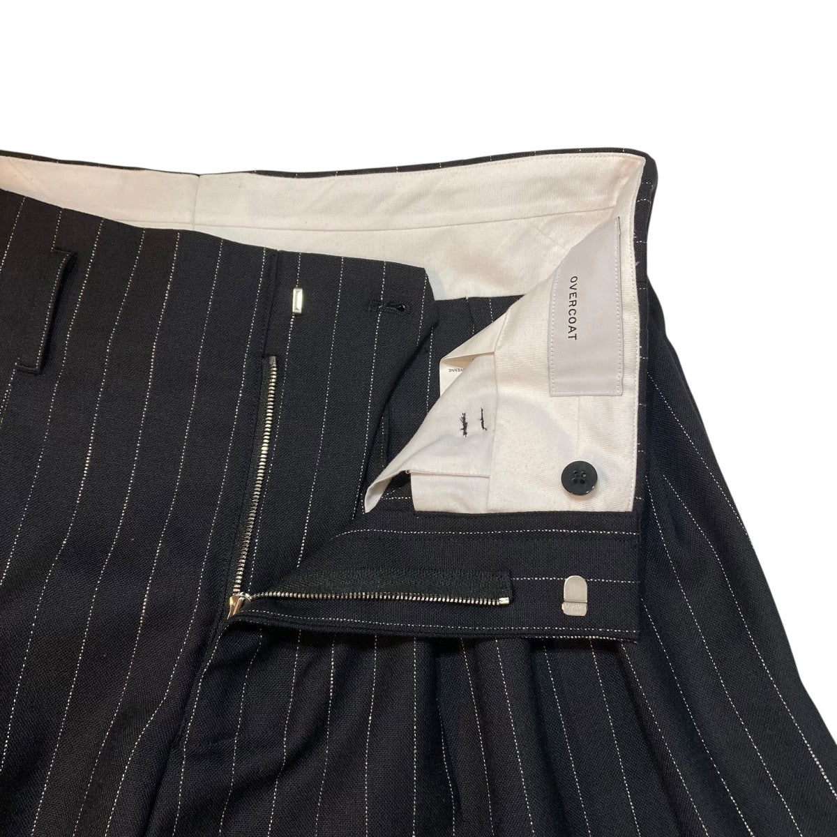OVERCOAT 5 TUCK TROUSER IN WOOL PINSTRIPEストライプタックウールパンツF25P021-DWWS 古着・中古-3枚目のアイテム画像