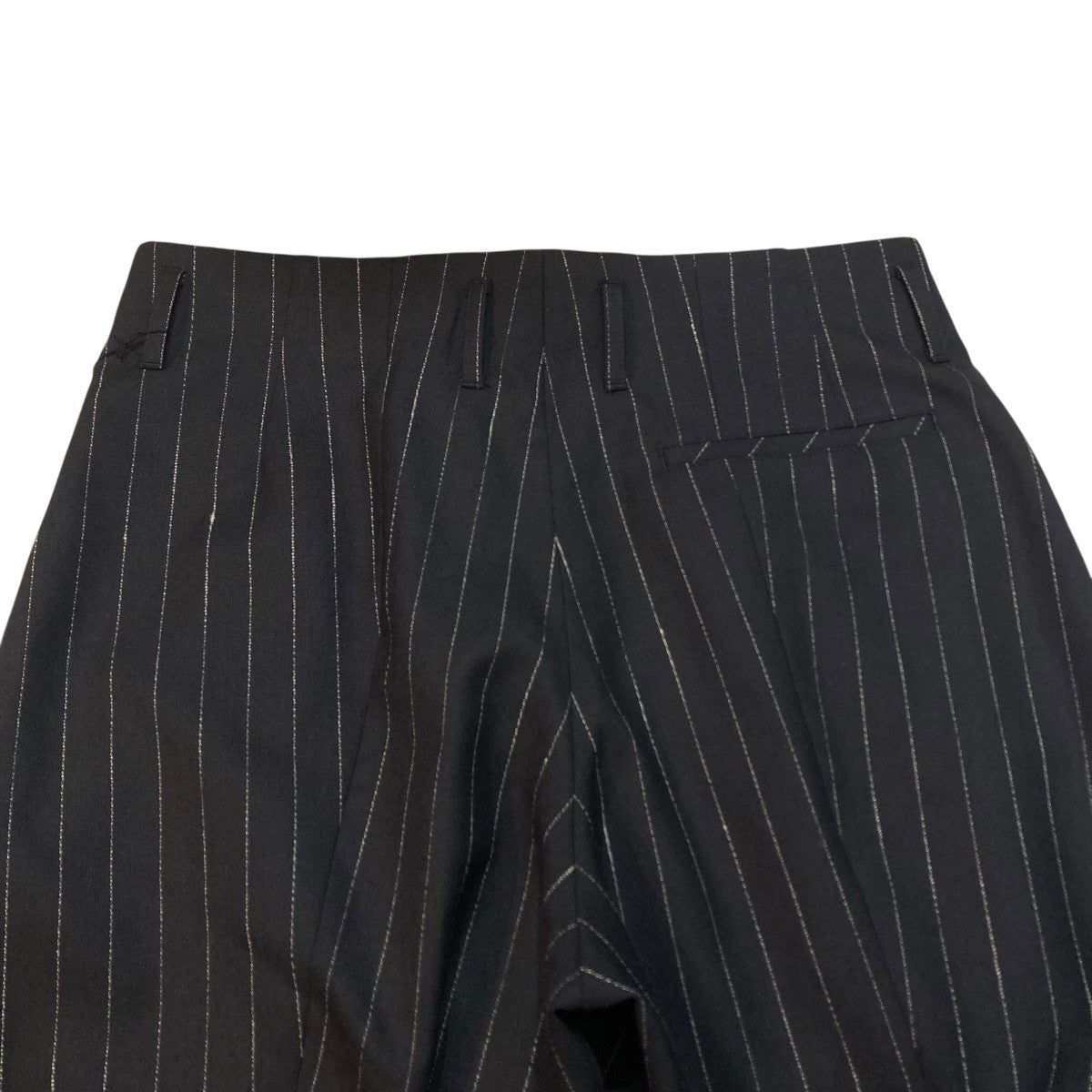 OVERCOAT 5 TUCK TROUSER IN WOOL PINSTRIPEストライプタックウールパンツF25P021-DWWS 古着・中古-5枚目のアイテム画像