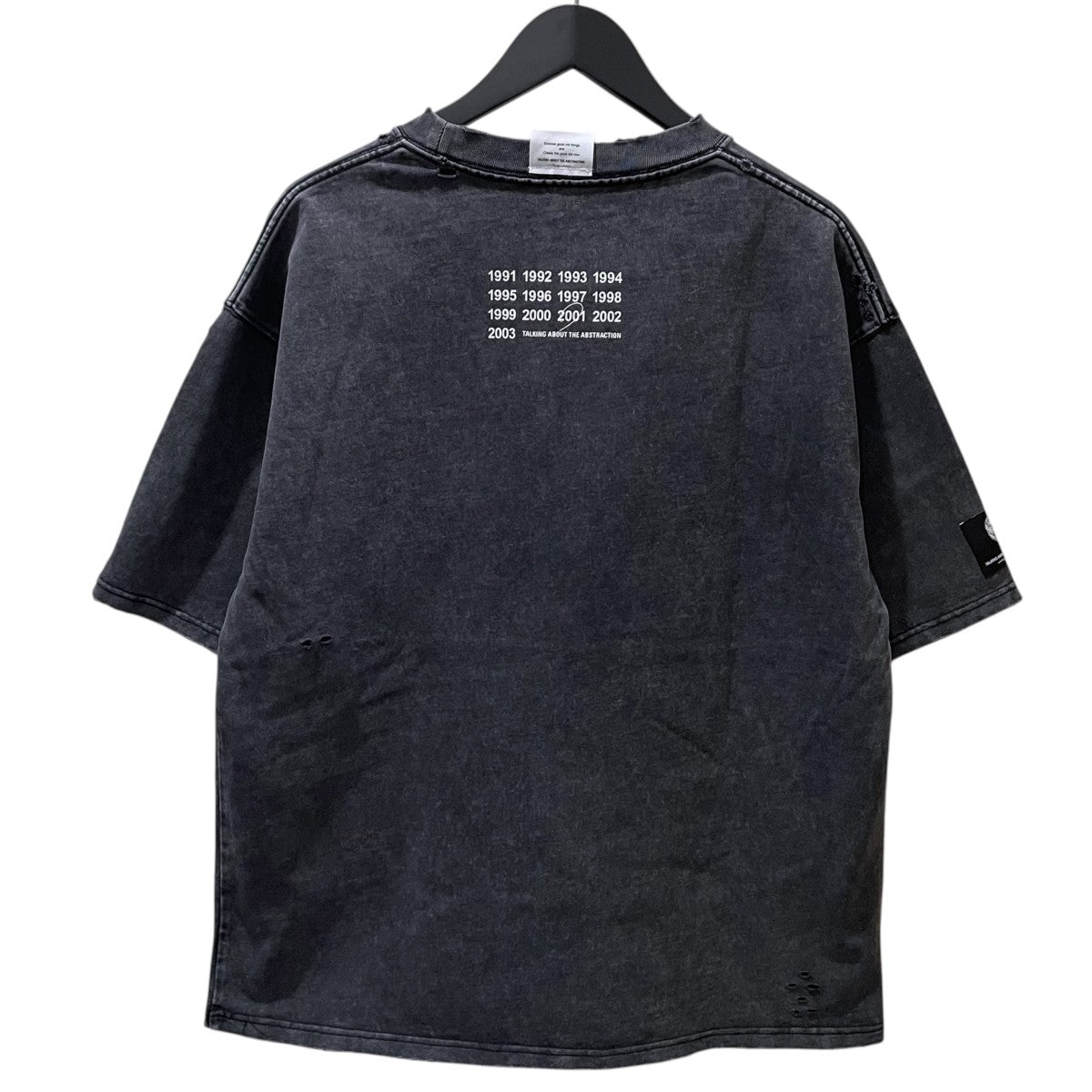 TALKING ABOUT THE ABSTRACTION 26SS 加工プリントTシャツ WORLD WIDE TEE ワールドワイドティー 26SS-T-025 古着・中古-2枚目のアイテム画像