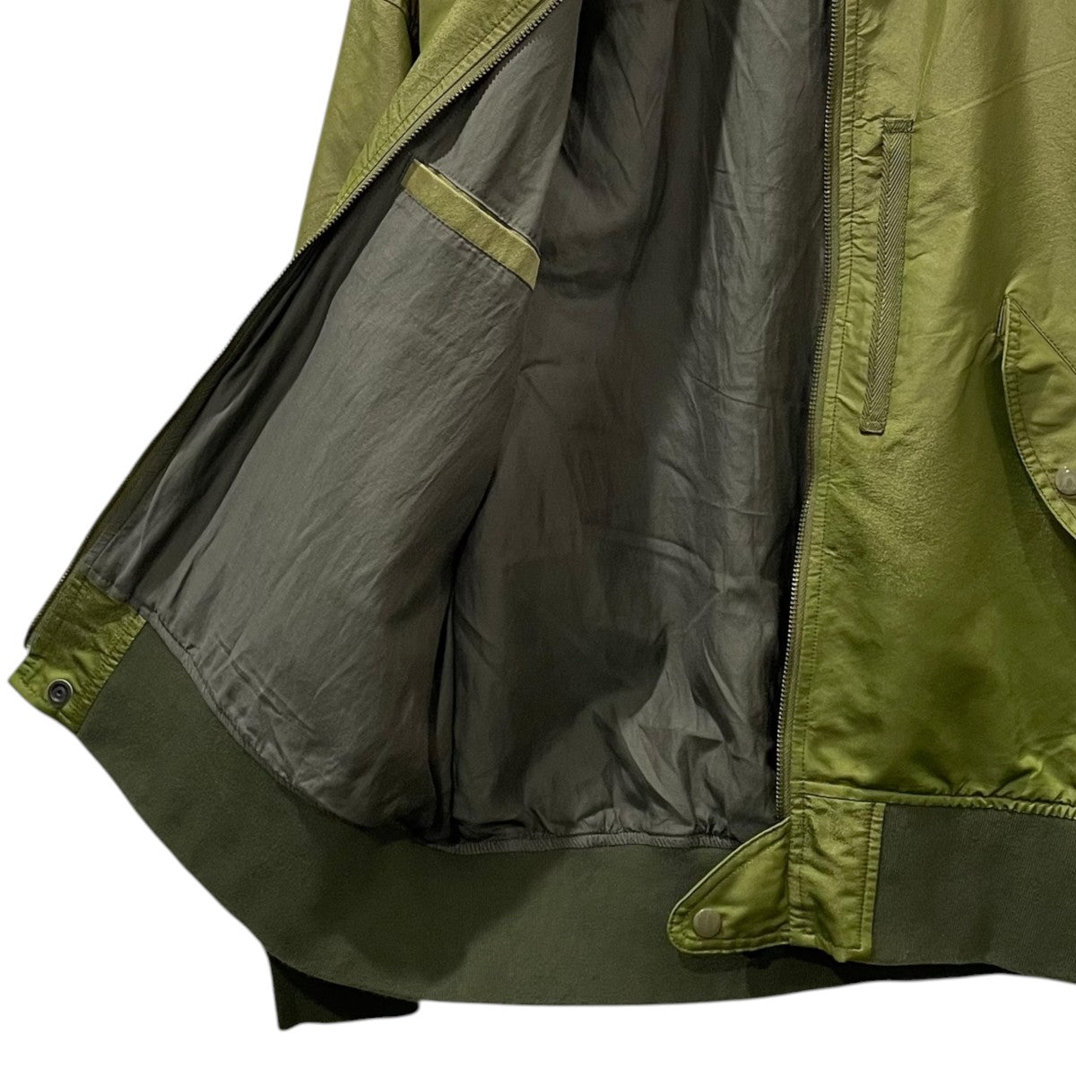 25AW ジップアップジャケット MIL Flight Jacket Iridescent Twill ミル フライトジャケット イリディセント ツイル 38-18-0844-139