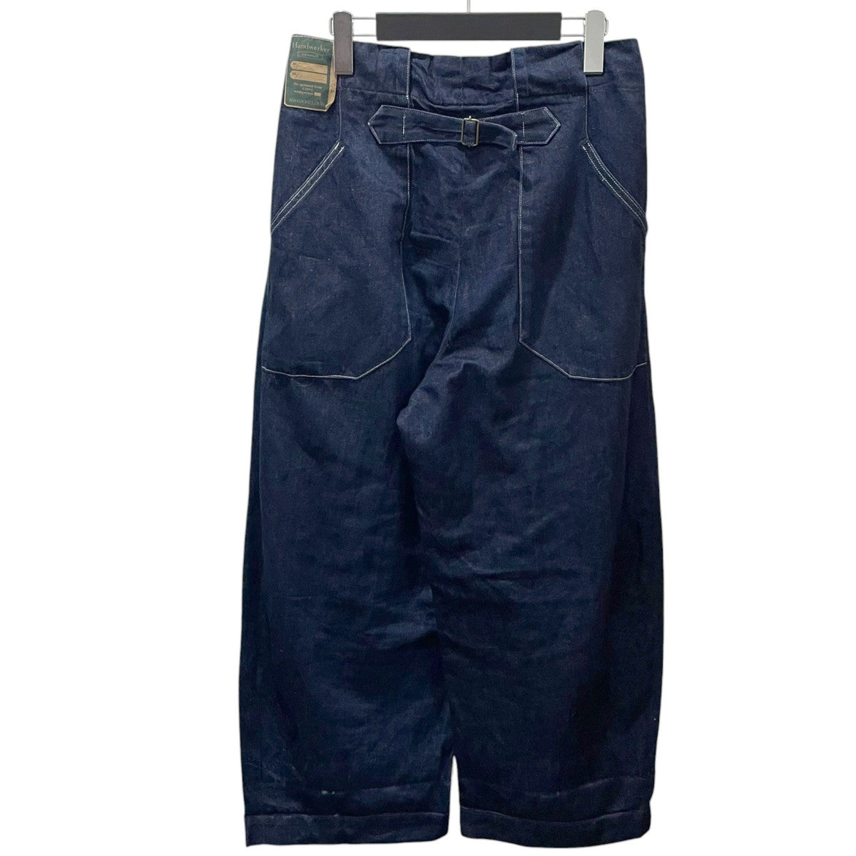 Handwerker 21SS コットンリネン タックワイドデニムパンツ DENIM HW WIDE TROUSERS デニムHWワイドトラウザーズ 211505 古着・中古-2枚目のアイテム画像