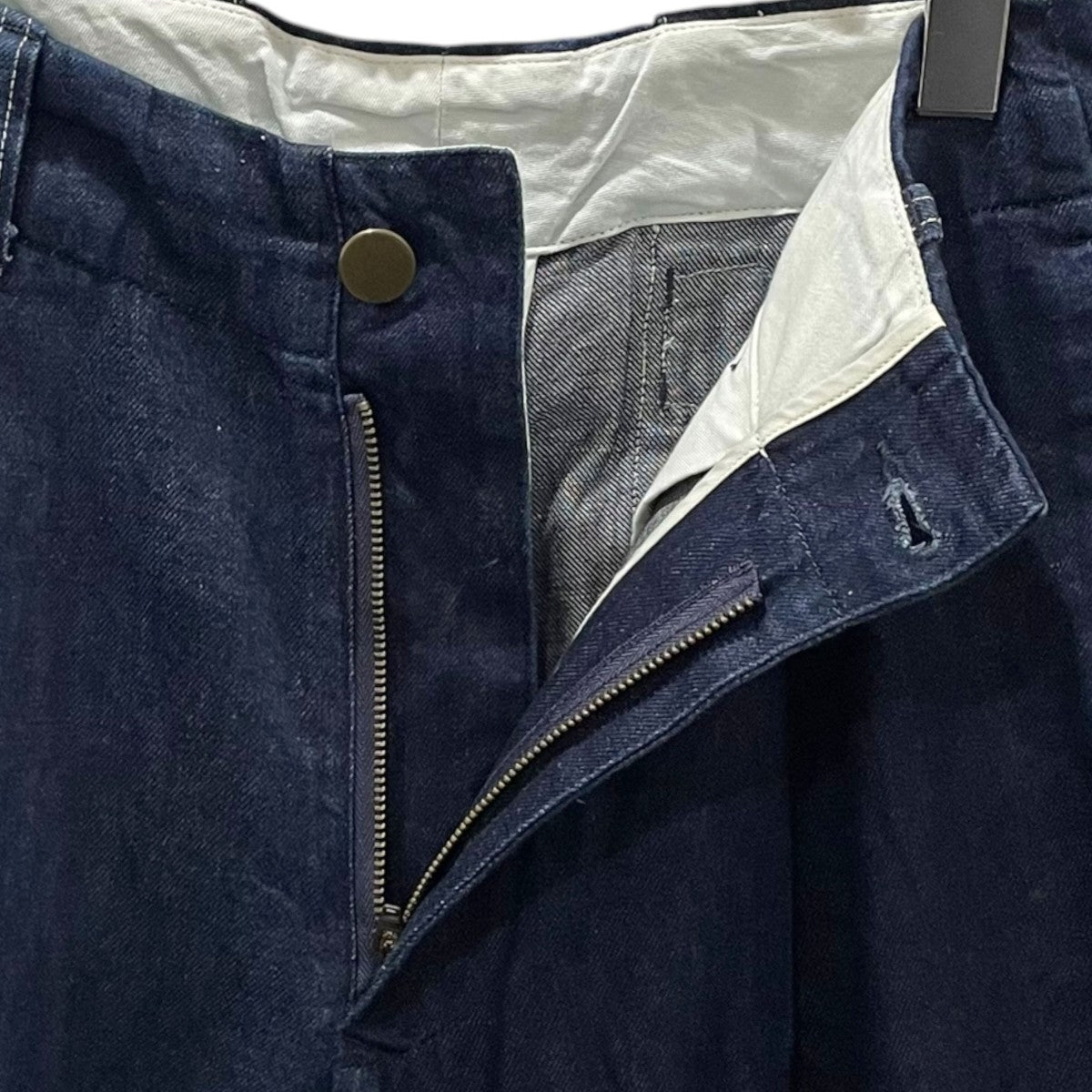 Handwerker 21SS コットンリネン タックワイドデニムパンツ DENIM HW WIDE TROUSERS デニムHWワイドトラウザーズ 211505 古着・中古-3枚目のアイテム画像