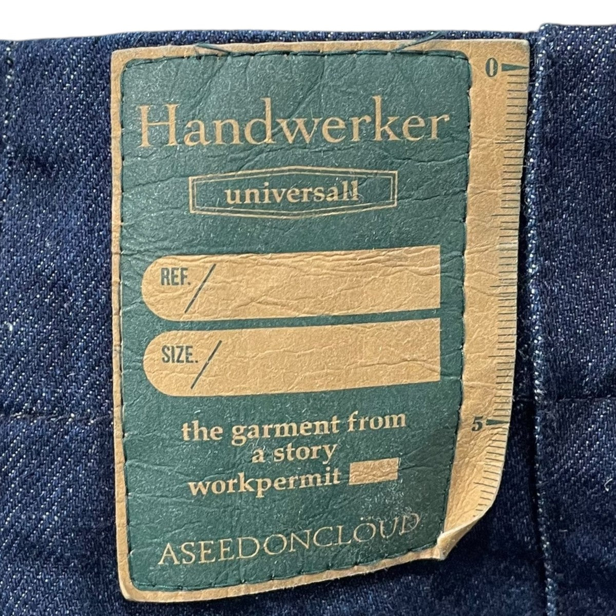 Handwerker 21SS コットンリネン タックワイドデニムパンツ DENIM HW WIDE TROUSERS デニムHWワイドトラウザーズ 211505 古着・中古-9枚目のアイテム画像