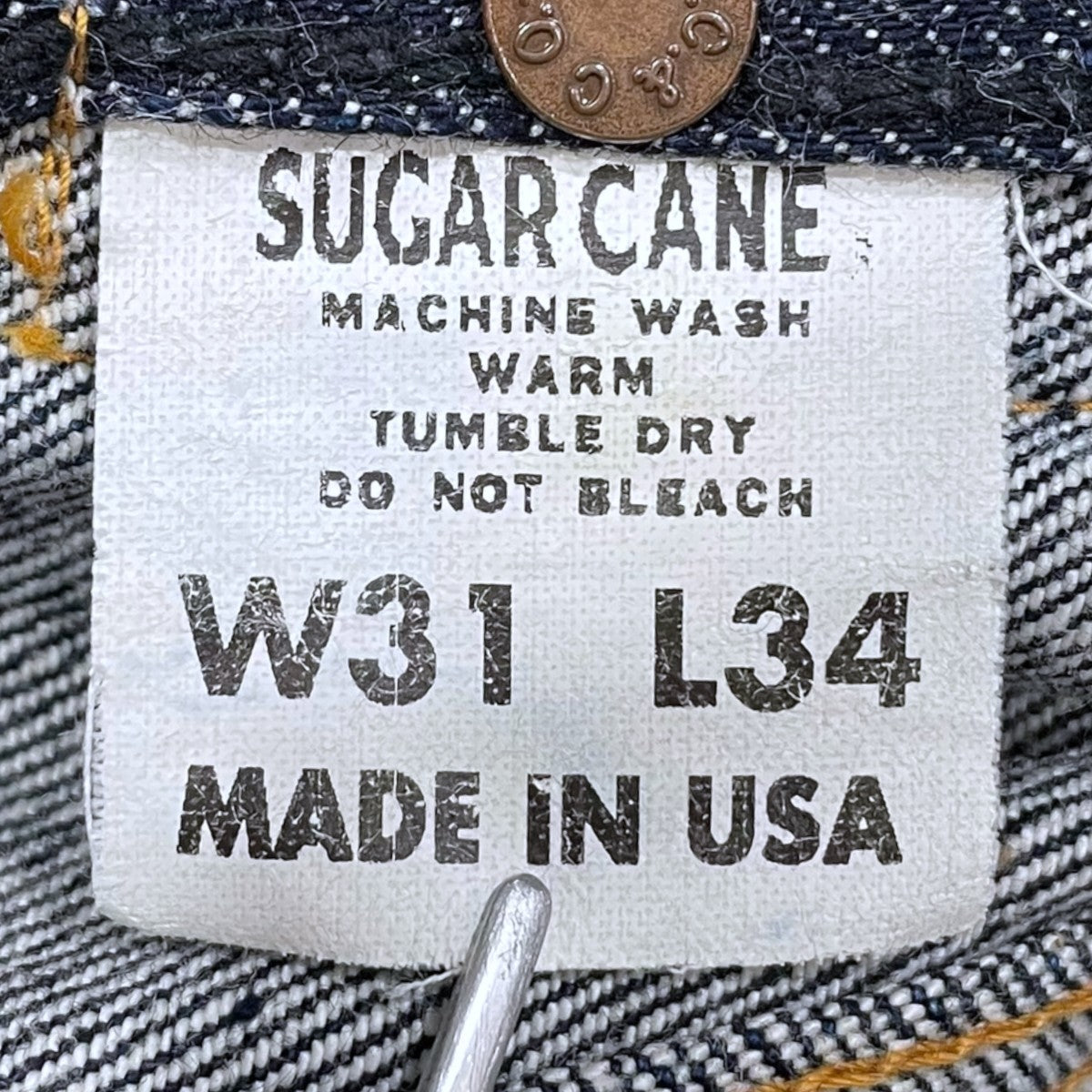SUGAR CANE デニムパンツ 1937年モデル MADE IN USA 1937 古着・中古-6枚目のアイテム画像