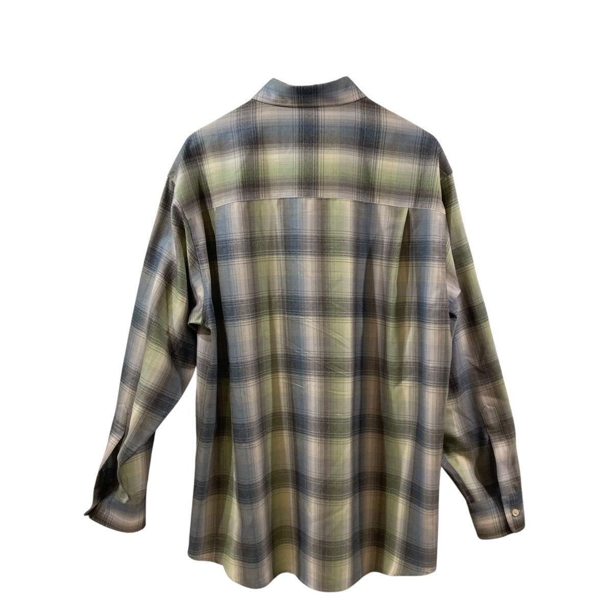 AURALEE SUPER LIGHT WOOL CHECK SHIRTチェック長袖シャツA25AS01LC 古着・中古-2枚目のアイテム画像