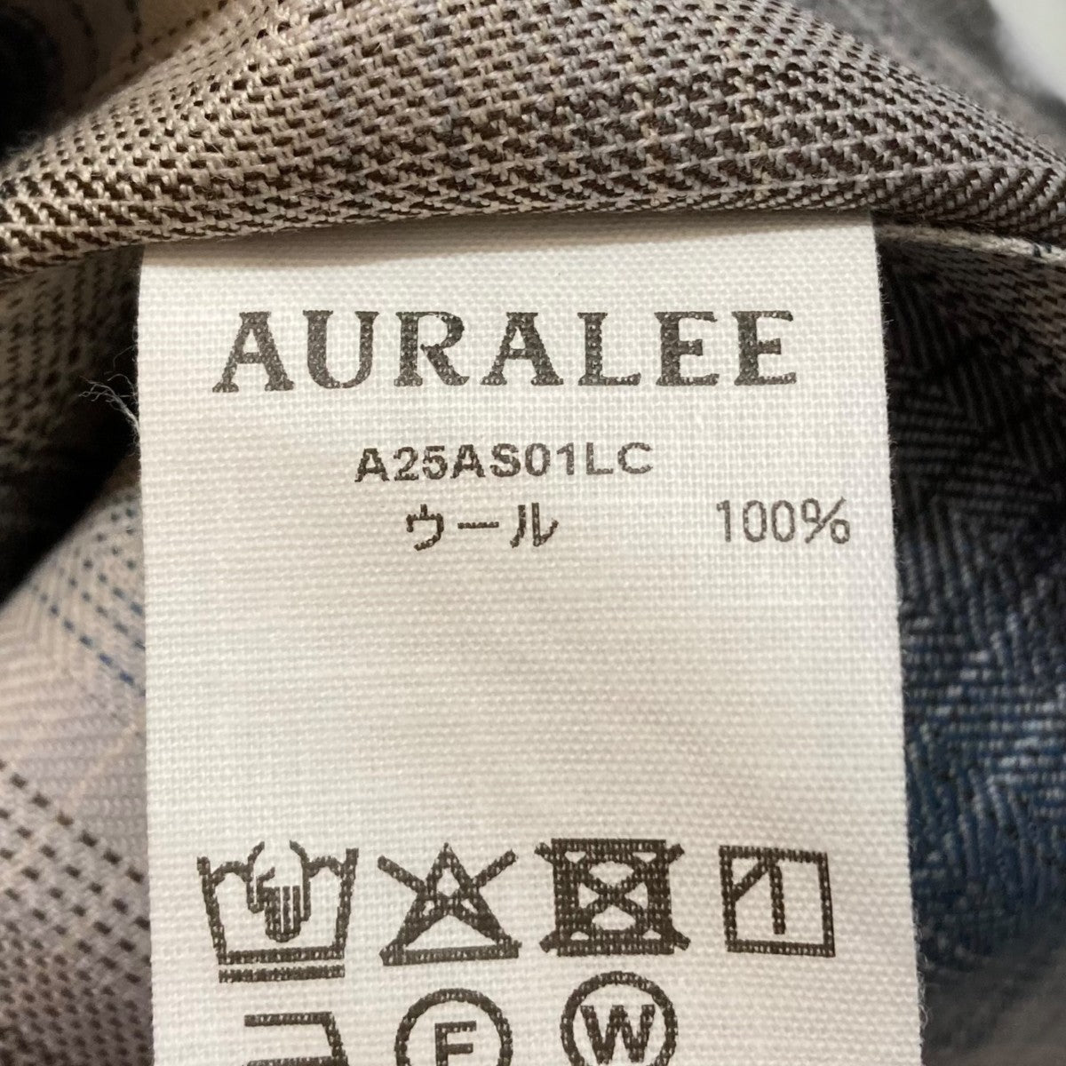 AURALEE SUPER LIGHT WOOL CHECK SHIRTチェック長袖シャツA25AS01LC 古着・中古-6枚目のアイテム画像