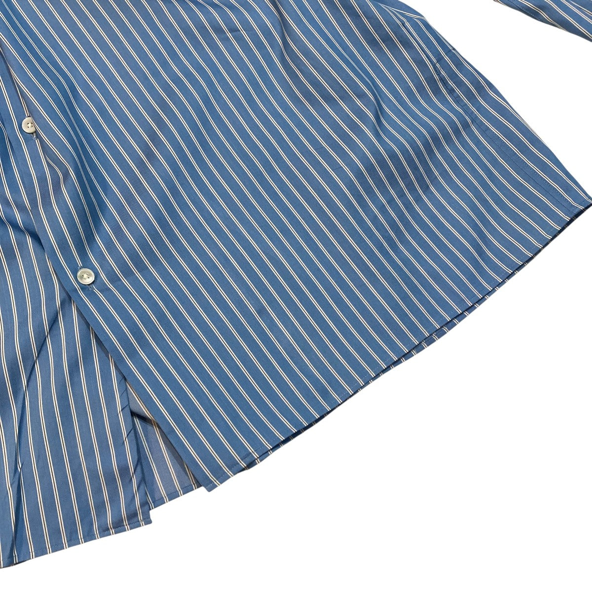 AURALEE ストライプ長袖シャツA25AS02CS COTTON SILK STRIPE DOUBLE 古着・中古-5枚目のアイテム画像