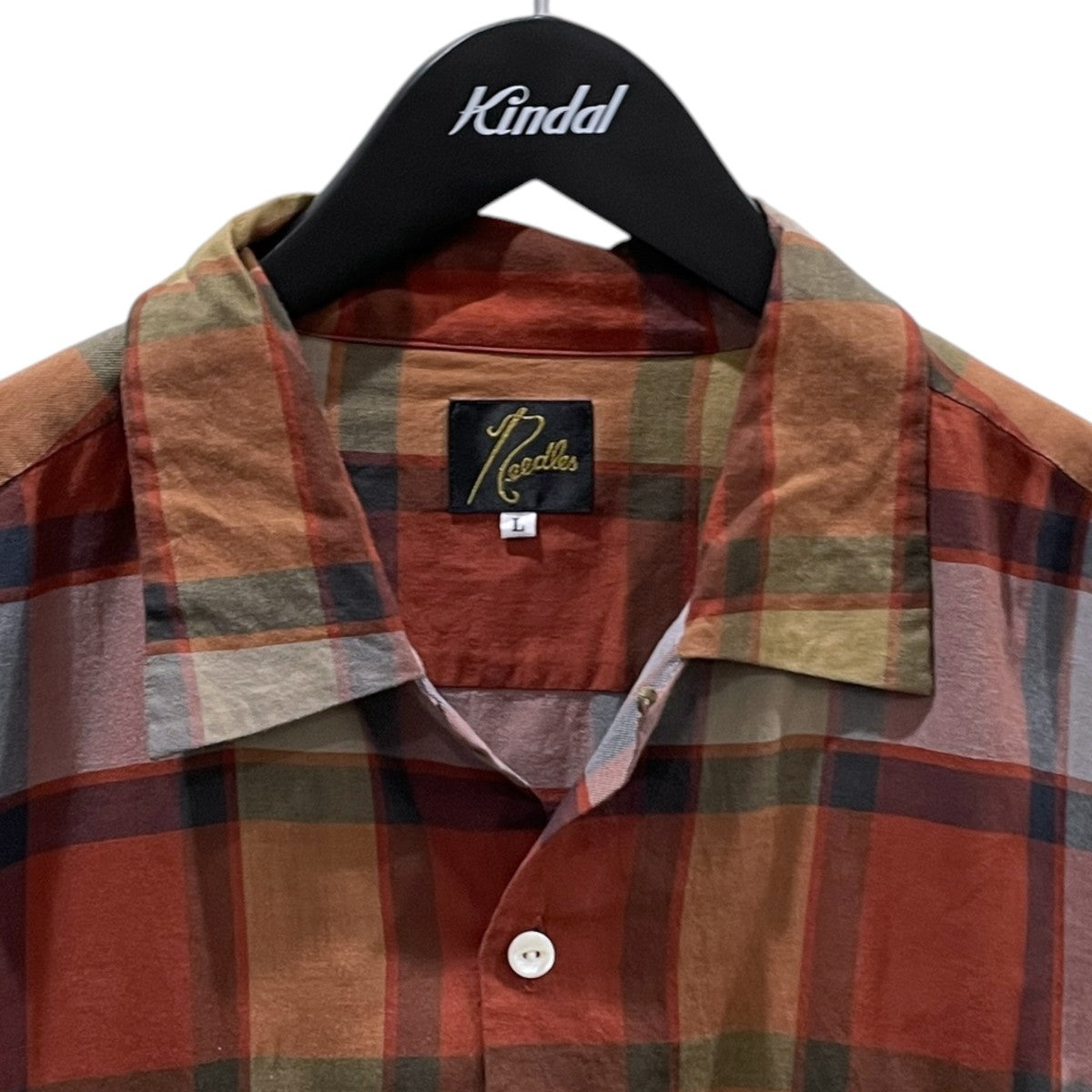 Needles(ニードルズ) 19AW 裾カットオフ チェック柄 オープンカラー