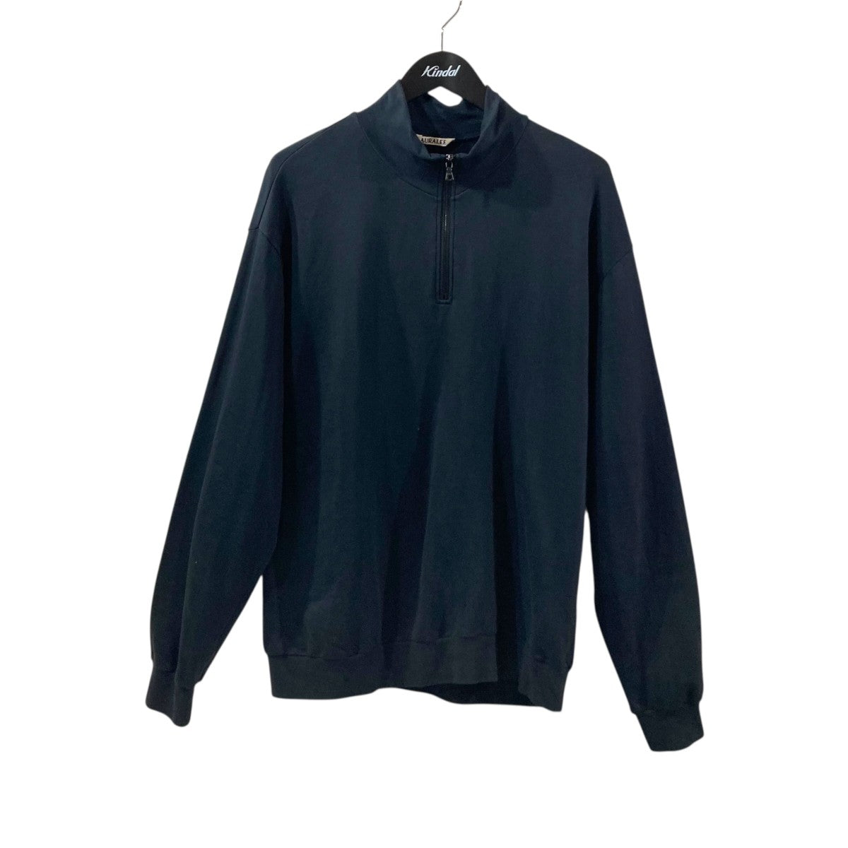 AURALEE ELASTIC HIGH GAUGE SWEAT HALF ZIPハーフジップスウェットハーフジップスウェットA25SP01NU 古着・中古-1枚目のアイテム画像
