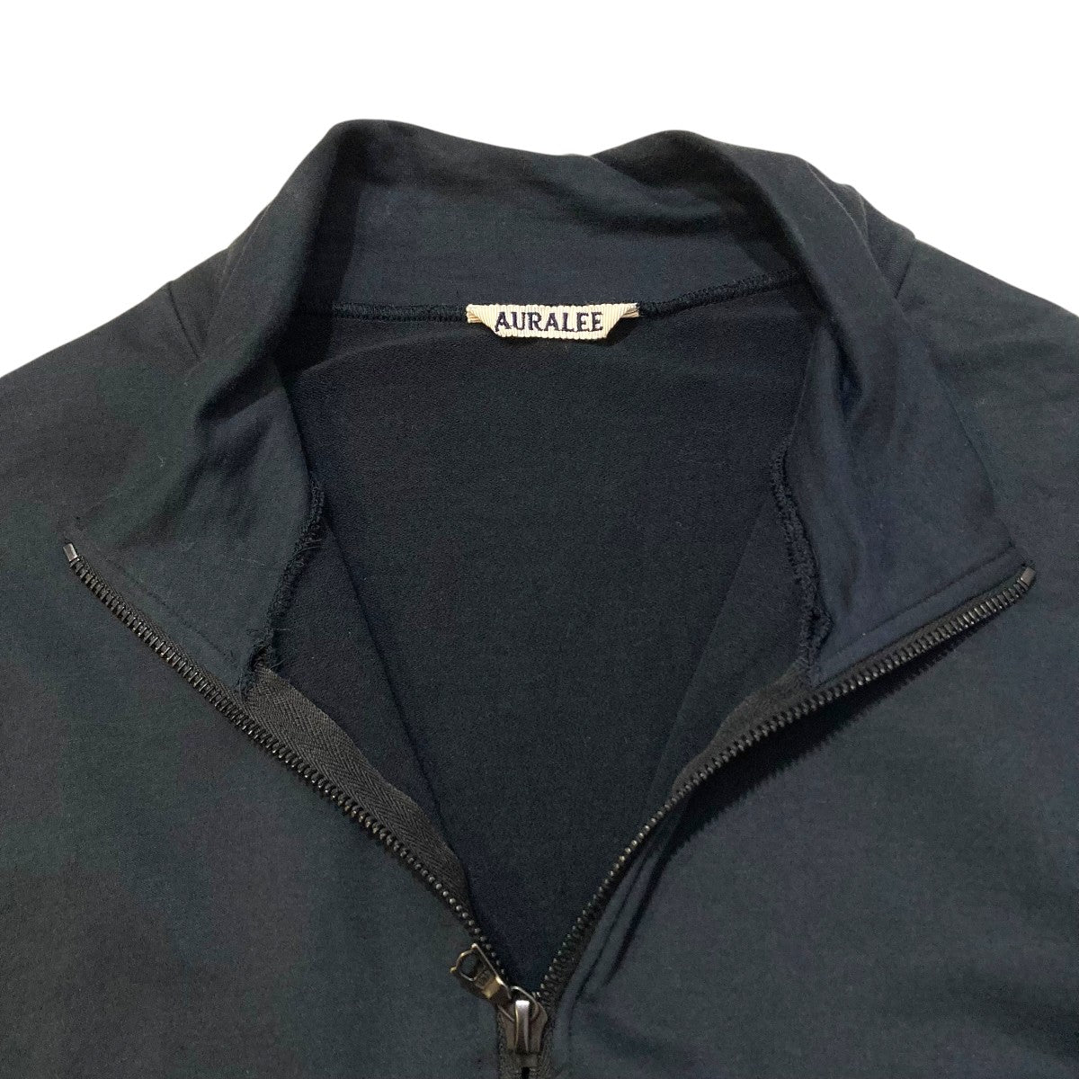 AURALEE ELASTIC HIGH GAUGE SWEAT HALF ZIPハーフジップスウェットハーフジップスウェットA25SP01NU 古着・中古-4枚目のアイテム画像