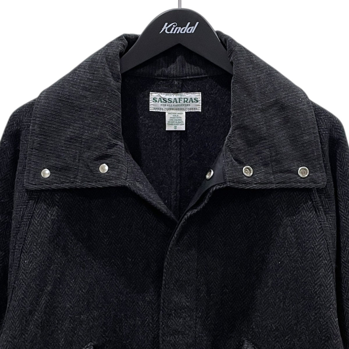 SASSAFRAS ヘリンボーンコート Digs Crew Tube Coat ディグスクルーチューブコート 古着・中古-3枚目のアイテム画像