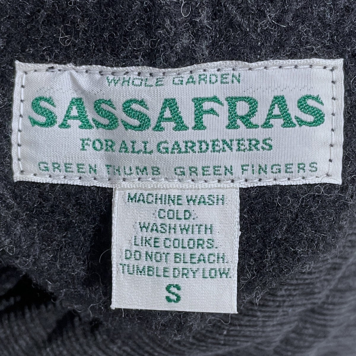 SASSAFRAS ヘリンボーンコート Digs Crew Tube Coat ディグスクルーチューブコート 古着・中古-6枚目のアイテム画像