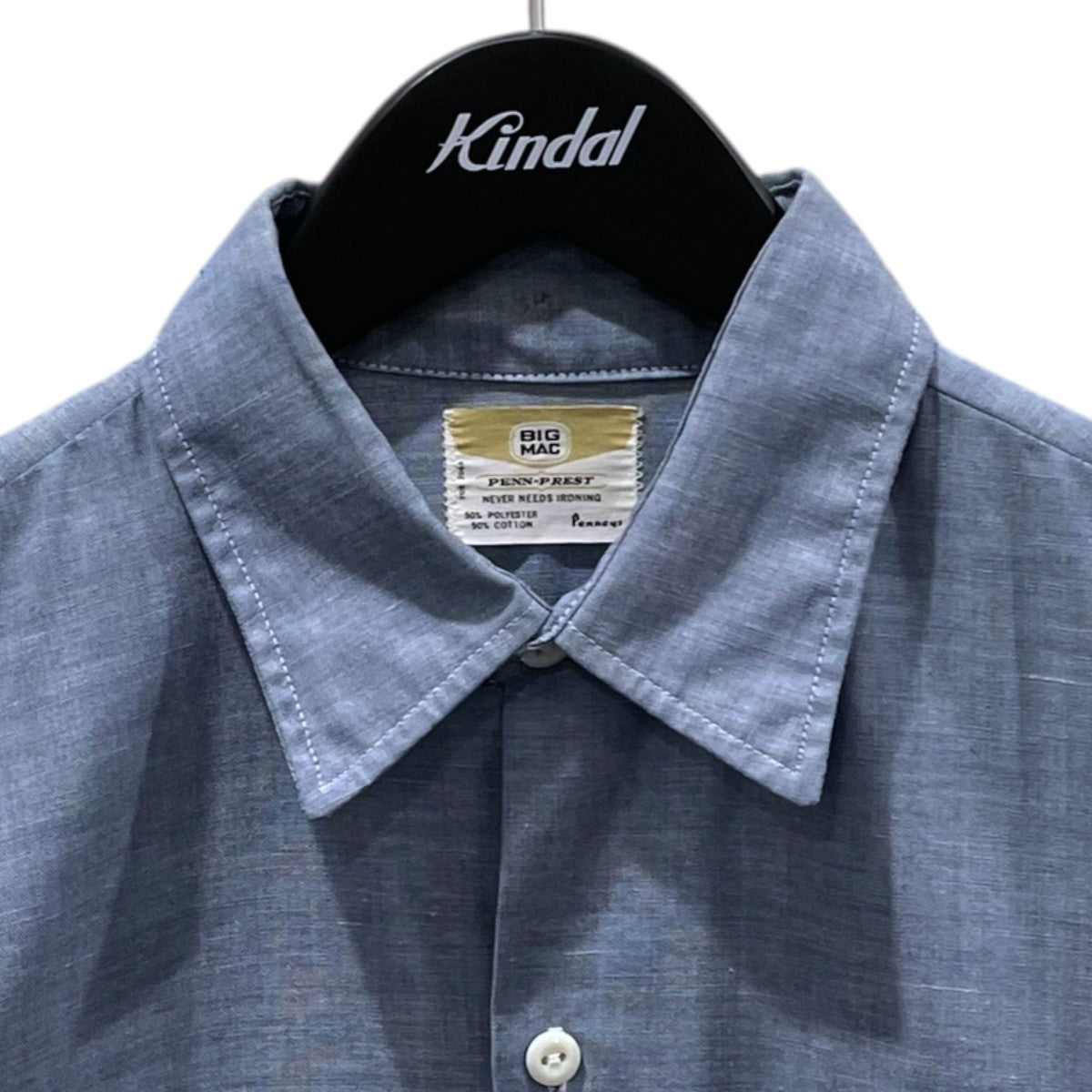 BIG MAC 70s シャンブレーワークシャツ ペンプレスト CHEMBRAY WORK SHIRT PENN-PREST 古着・中古-3枚目のアイテム画像