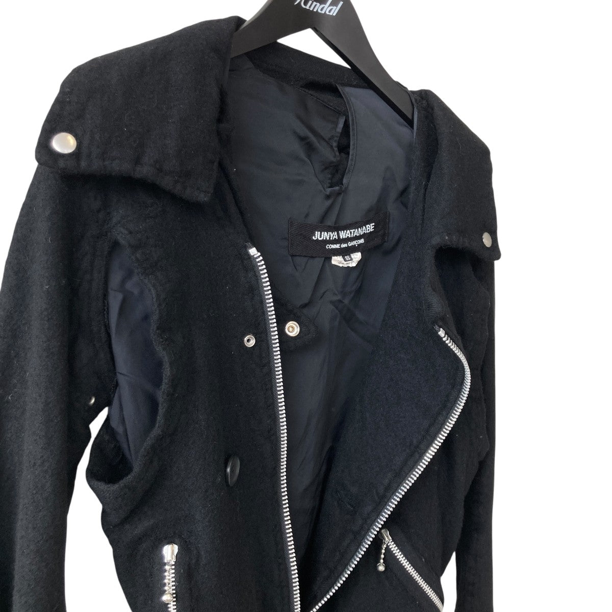JUNYA WATANABE CDG ウールライダースジャケットJT-J039 古着・中古-4枚目のアイテム画像