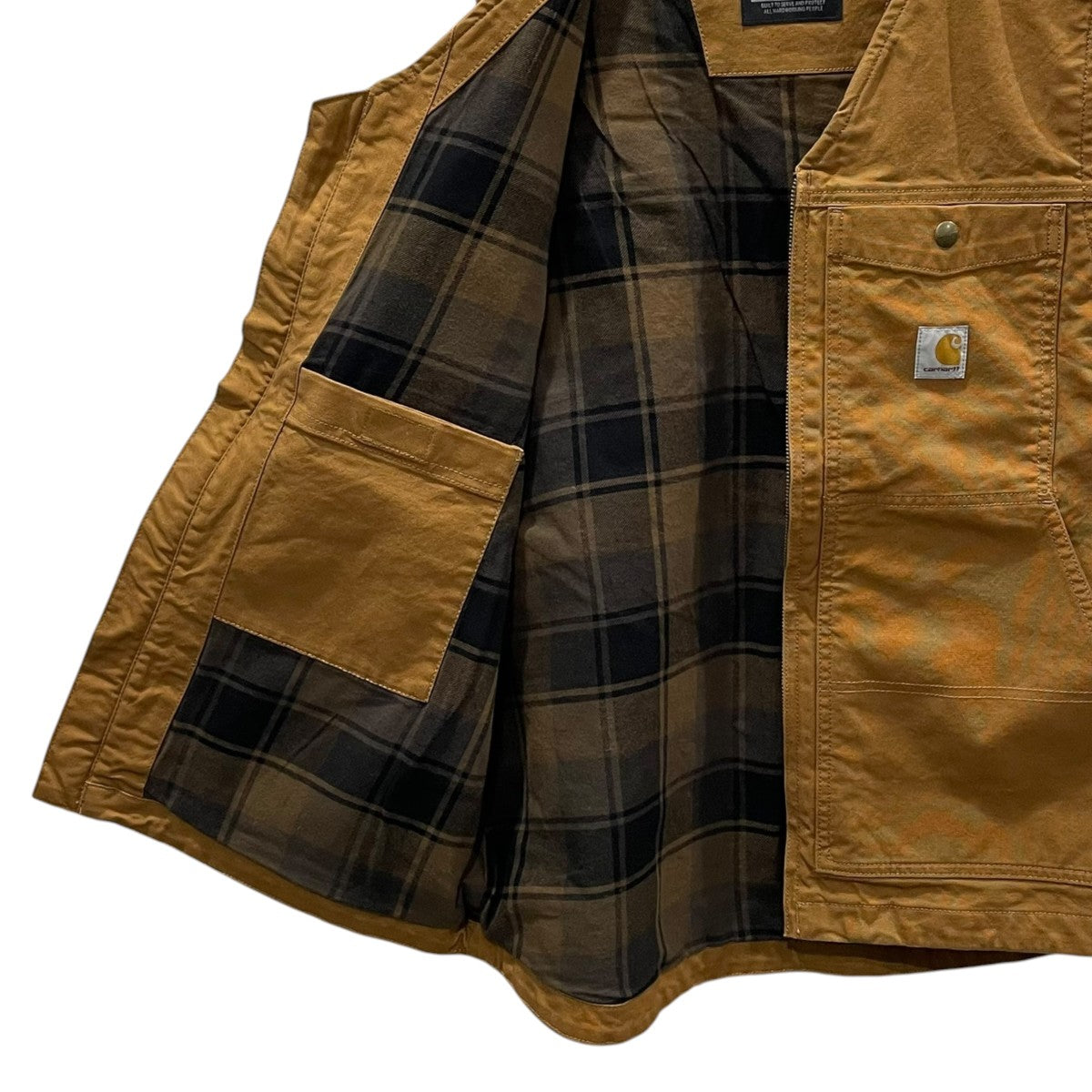 CarHartt ジップアップワークベスト Montana Duck Vest モンタナダックベスト RELAXED FIT リラックスフィット 106783 古着・中古-4枚目のアイテム画像