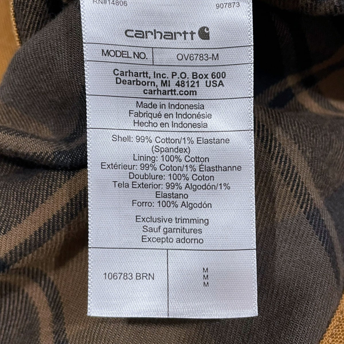 CarHartt ジップアップワークベスト Montana Duck Vest モンタナダックベスト RELAXED FIT リラックスフィット 106783 古着・中古-6枚目のアイテム画像