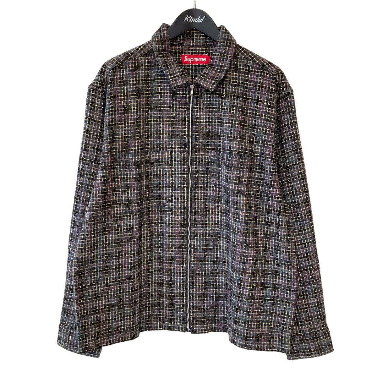 Supreme Metallic Plaid Zip Up Shirtジップジャケット 古着・中古-1枚目のアイテム画像