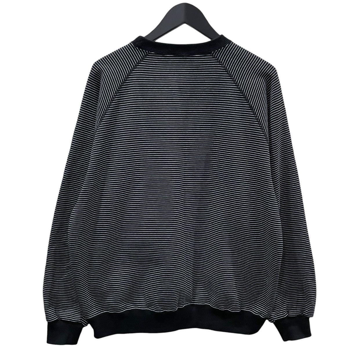ENNOY(エンノイ) 25AW ボーダー柄ロゴ刺繍裏起毛スウェットトレーナー